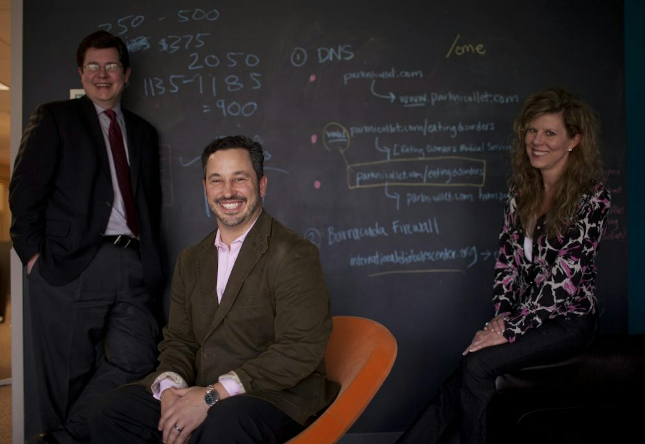 With the health care landscape changing, hospitals have to give more thought to creating a "brand" in the community. Former Target exec Paul Dominski is leading the charge at Park Nicollet, taking some risks. Paul Dominski, foreground, with Dr. John Misa, Park Nicollet's chief of primary care, and Dr. Kathryn Babich, head of women's health for Park Nicollet.