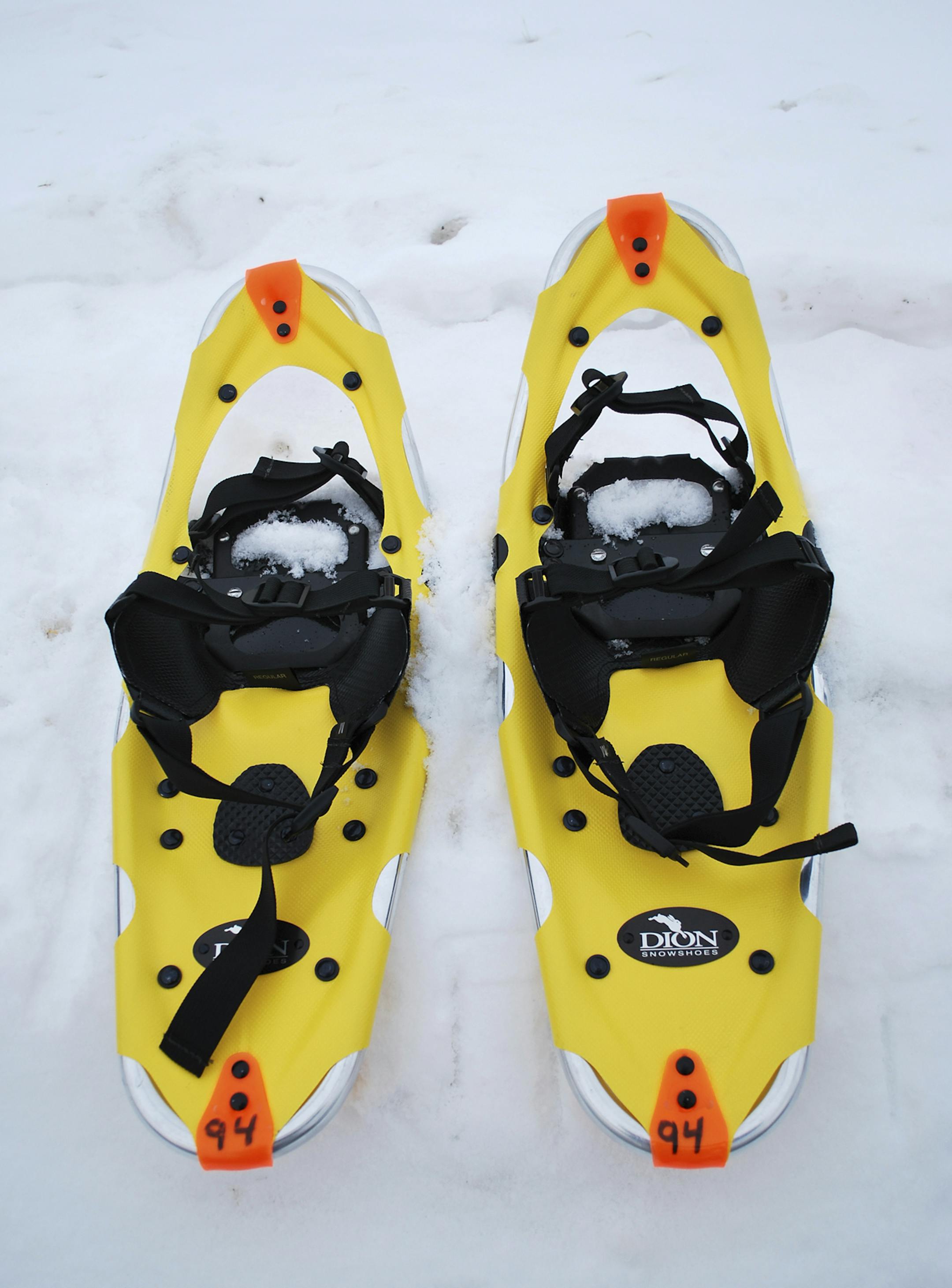 Dion Snowshoes are made in Vermont. ORG XMIT: MIN2013112213374751