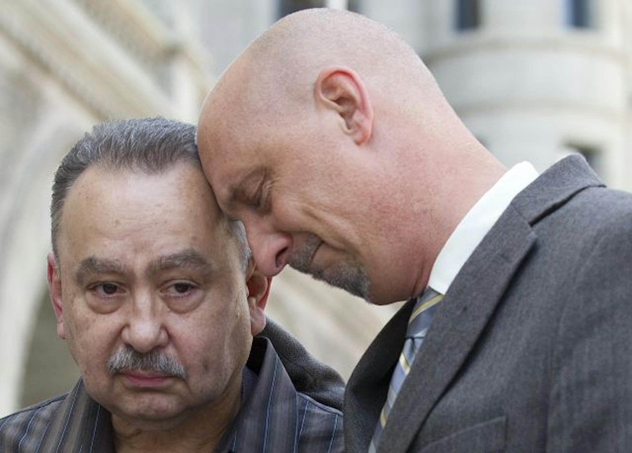 Milwaukee survivors of clergy sexual abuse. Peter Isely, right, is also a psychotherapist and a leading advocate for victims.