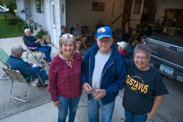 Earl Meyer with daughters Cindy Meyer (left) and Barb Wright (right) Not pictured is daughter Sandy. Since COVID started, Earl "Sonny" Meyer has repla