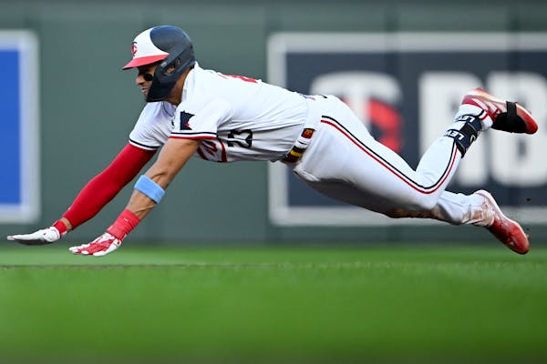 Twins third baseman Royce Lewis began a rehab assignment at Class AAA St. Paul on Tuesday. He could return from the injured list within a week.