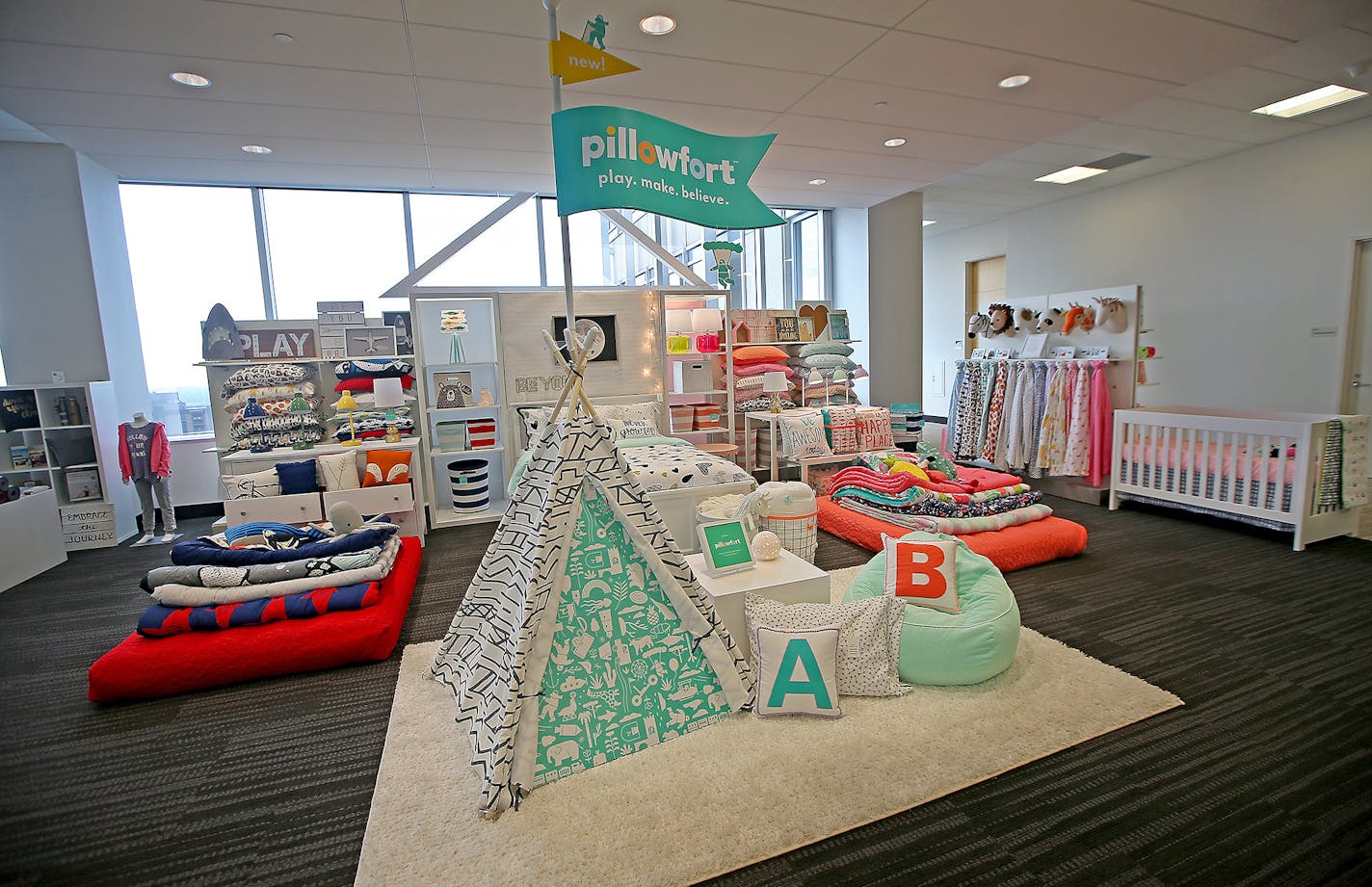 Items in Target's new gender-neutral Pillowfort line include colorful pillows, play items and decor. There will still be pink and blue — just less of it.