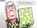 Sack cartoon: Mitch McConnell presents Trumpcare (again)