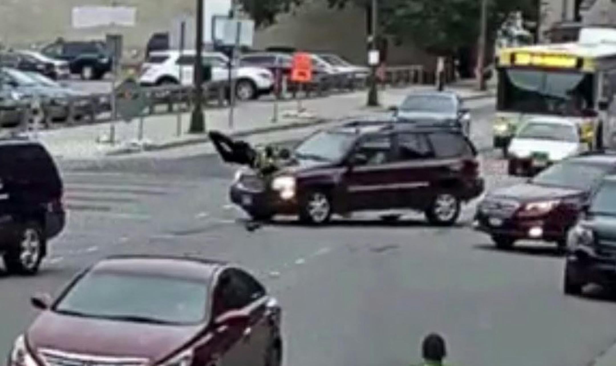 The collision was captured on video.