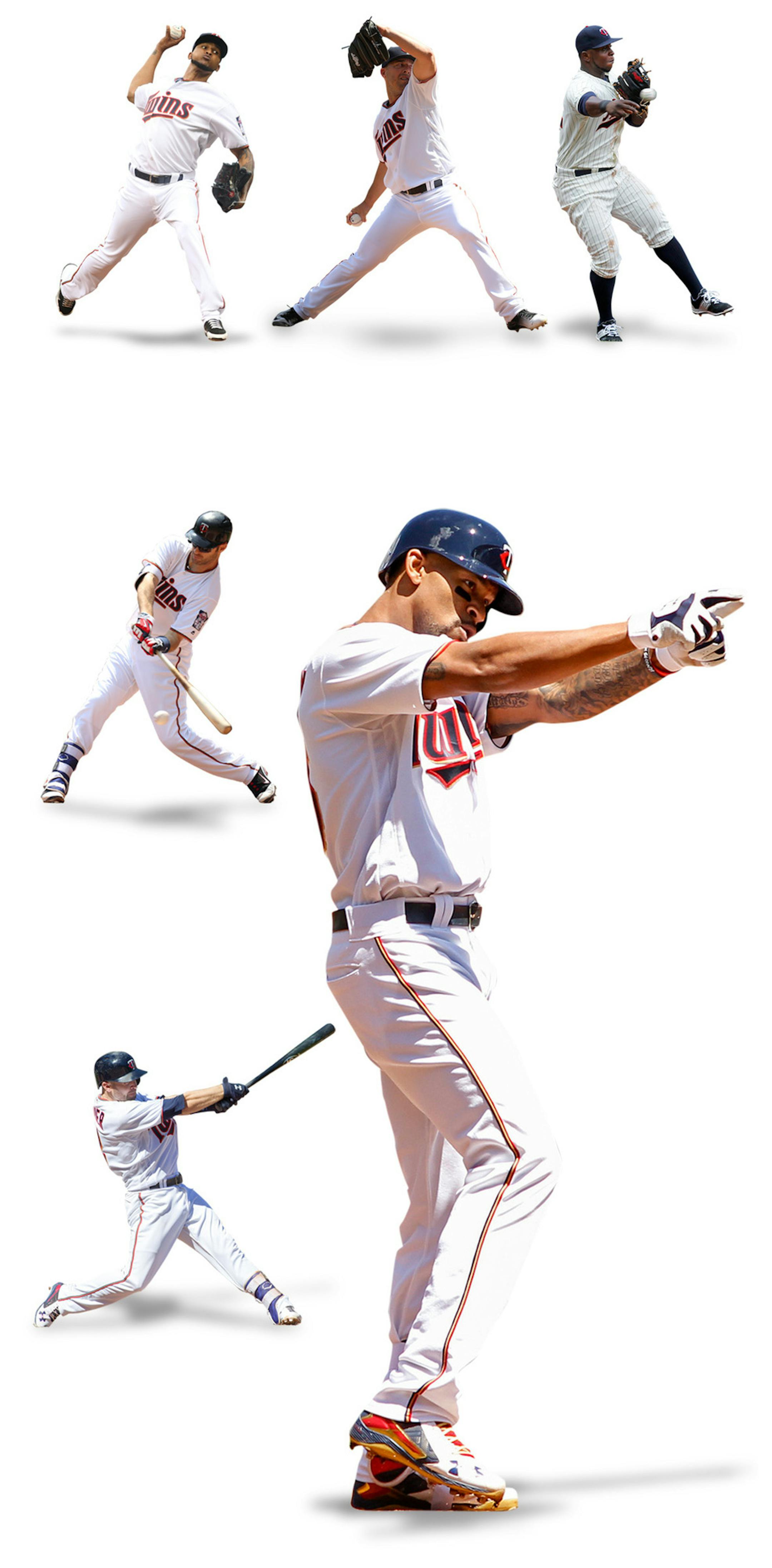 343
Career starts for Ervin Santana, 12th among active pitchers.
.850
Brandon Kintzler’s 2016 save percentage (17-for-20).
.896
Miguel Sano’s fielding percentage at third base in 2016.
.146
Joe Mauer’s batting average in his final 22 games in 2016.
28
Home runs hit by Brian Dozier last season after the All-Star break.
17 Extra-base hits for Byron Buxton in his final 29 games of 2016.