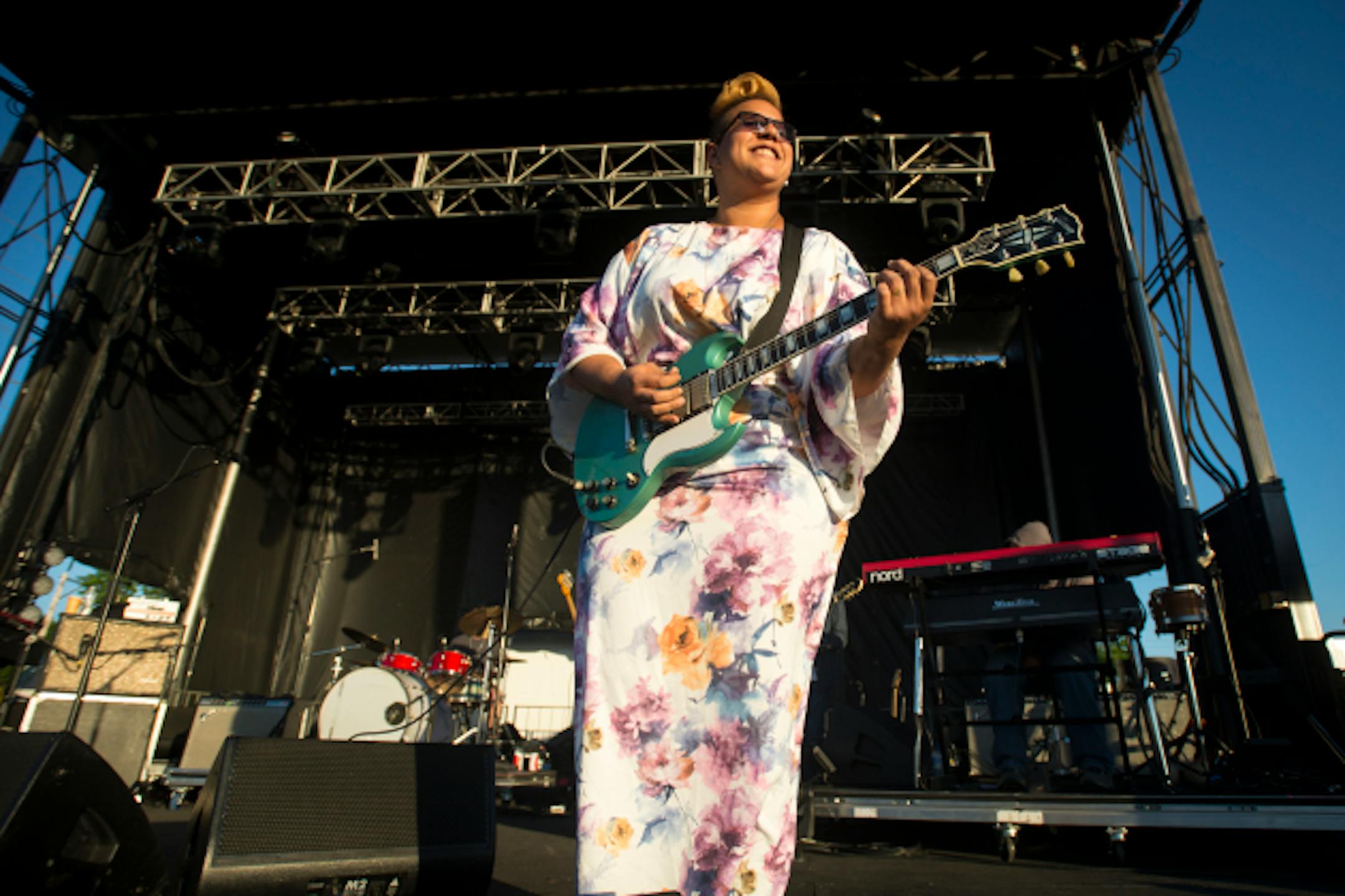 Brittany Howard was already dressed like one of Prince's Rainbow Children on Saturday night at the Hall's Island concert. / Aaron Lavinsky, Star Tribune
