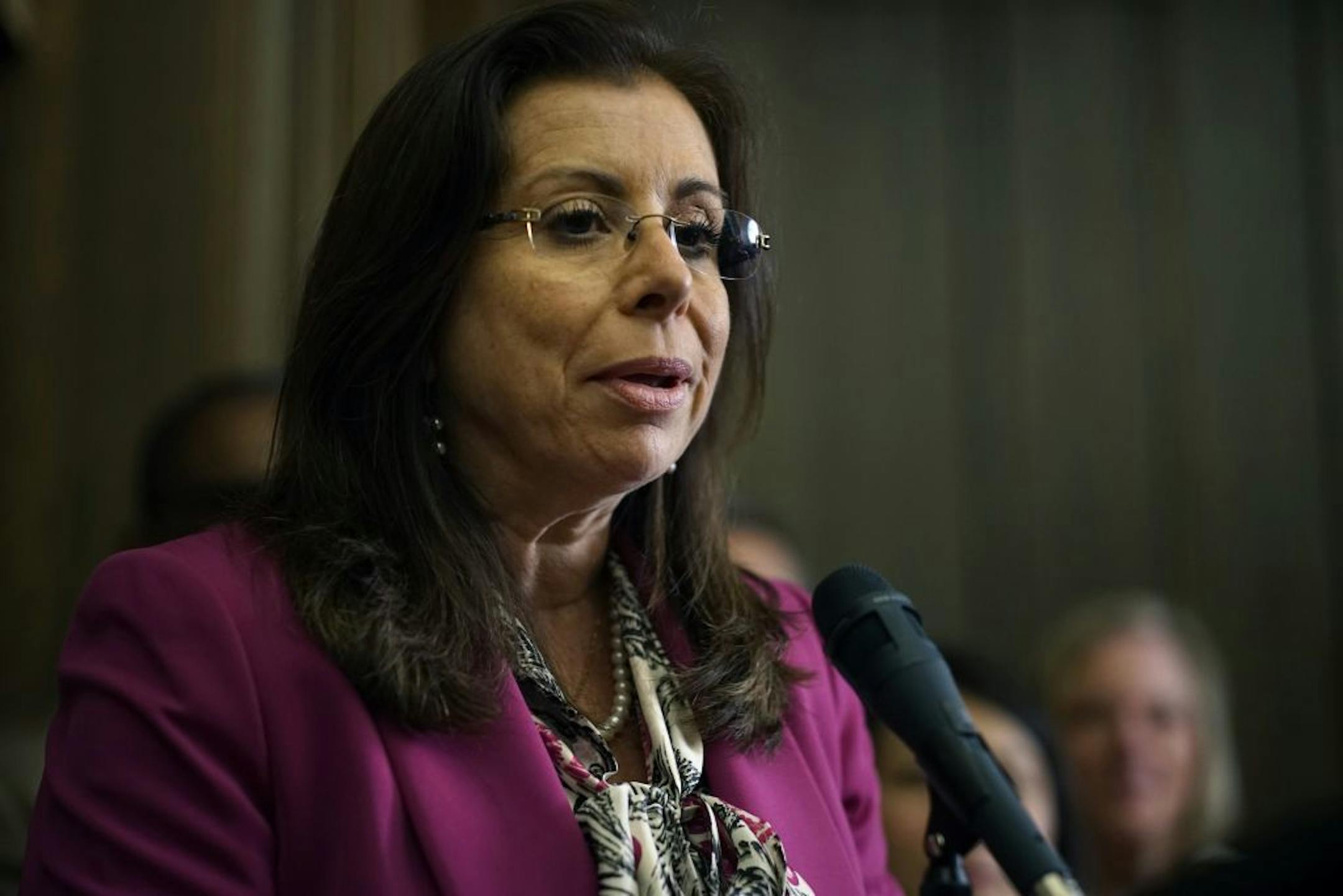 At Mayor Coleman's office in downtown St. Paul, Valeria Silva announced that she has withdrawn her finalist position at the Palm Beach School District in Florida in order to recommit fully to her job as St. Paul Public Schools superintendent.