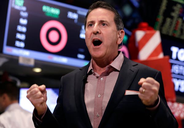 Target Corp. Chairman and CEO Brian Cornell is interviewed on the floor of the New York Stock Exchange, Friday, Nov. 28, 2014. (AP Photo/Richard Drew)