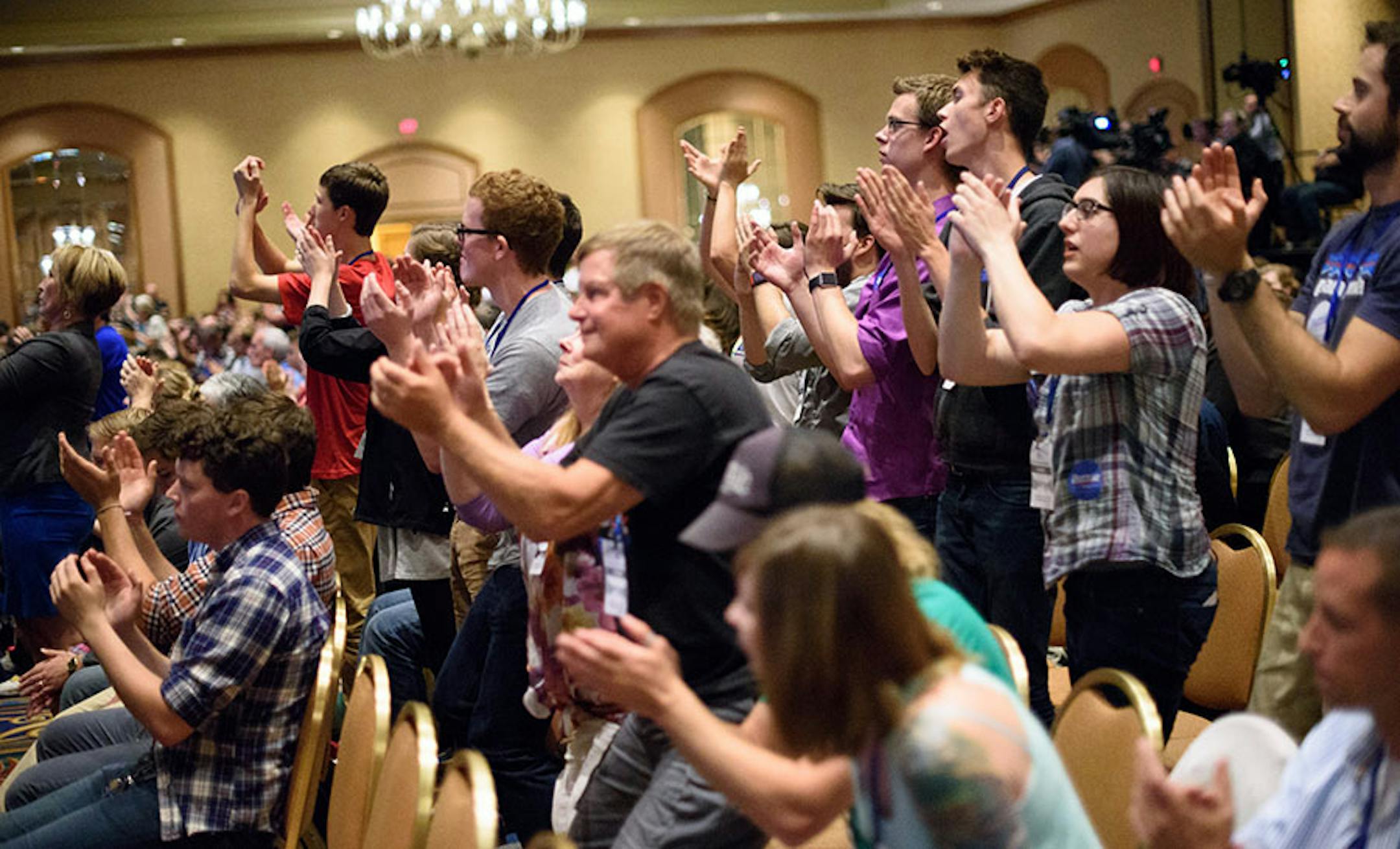 Bernie Sanders supporters were the loudest of the four candidate's supporters.