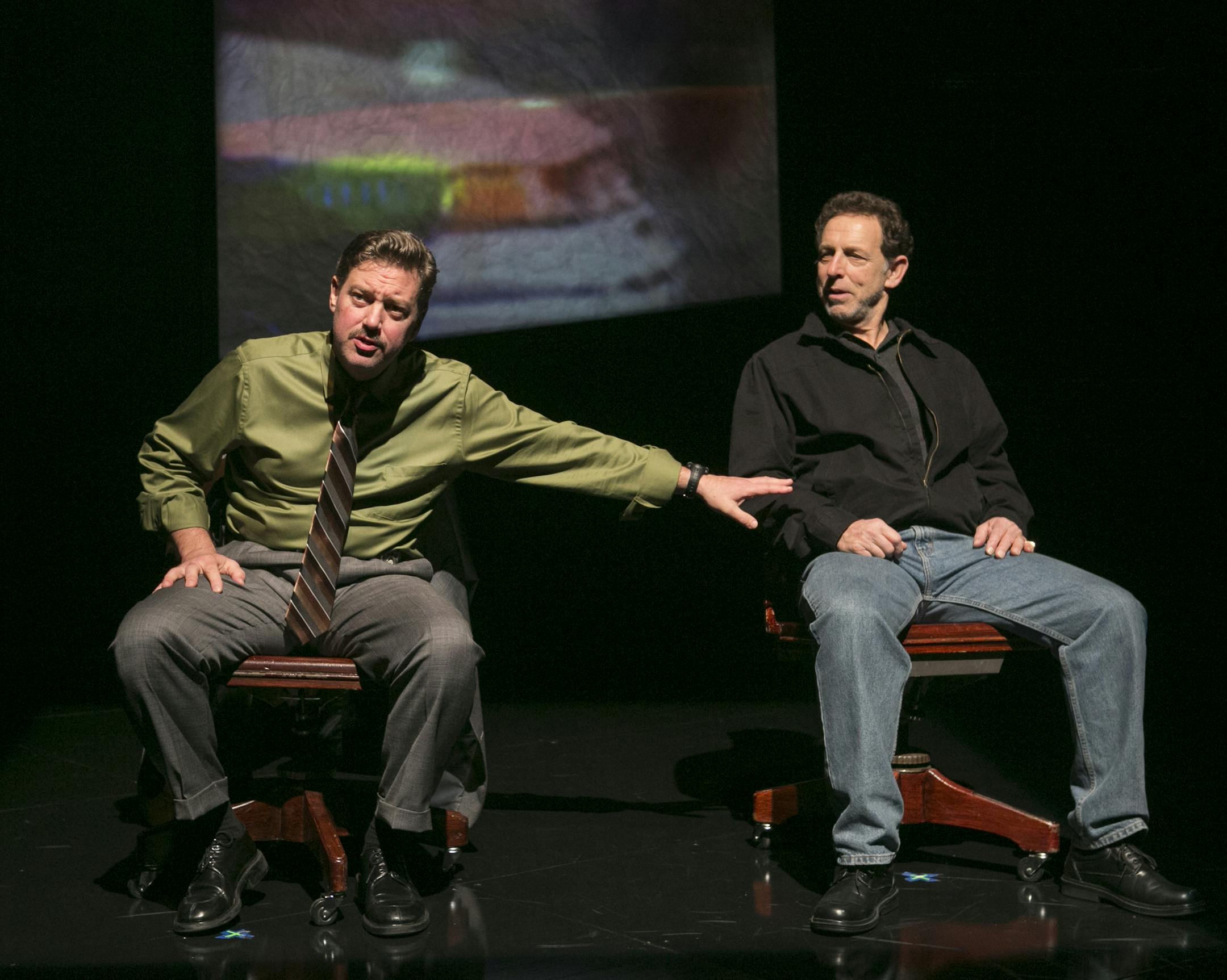 Thomas Vincent Kelly as Joey and Sal Viscuso as Denny in the Odyssey Theatre Ensemble production of A Steady Rain