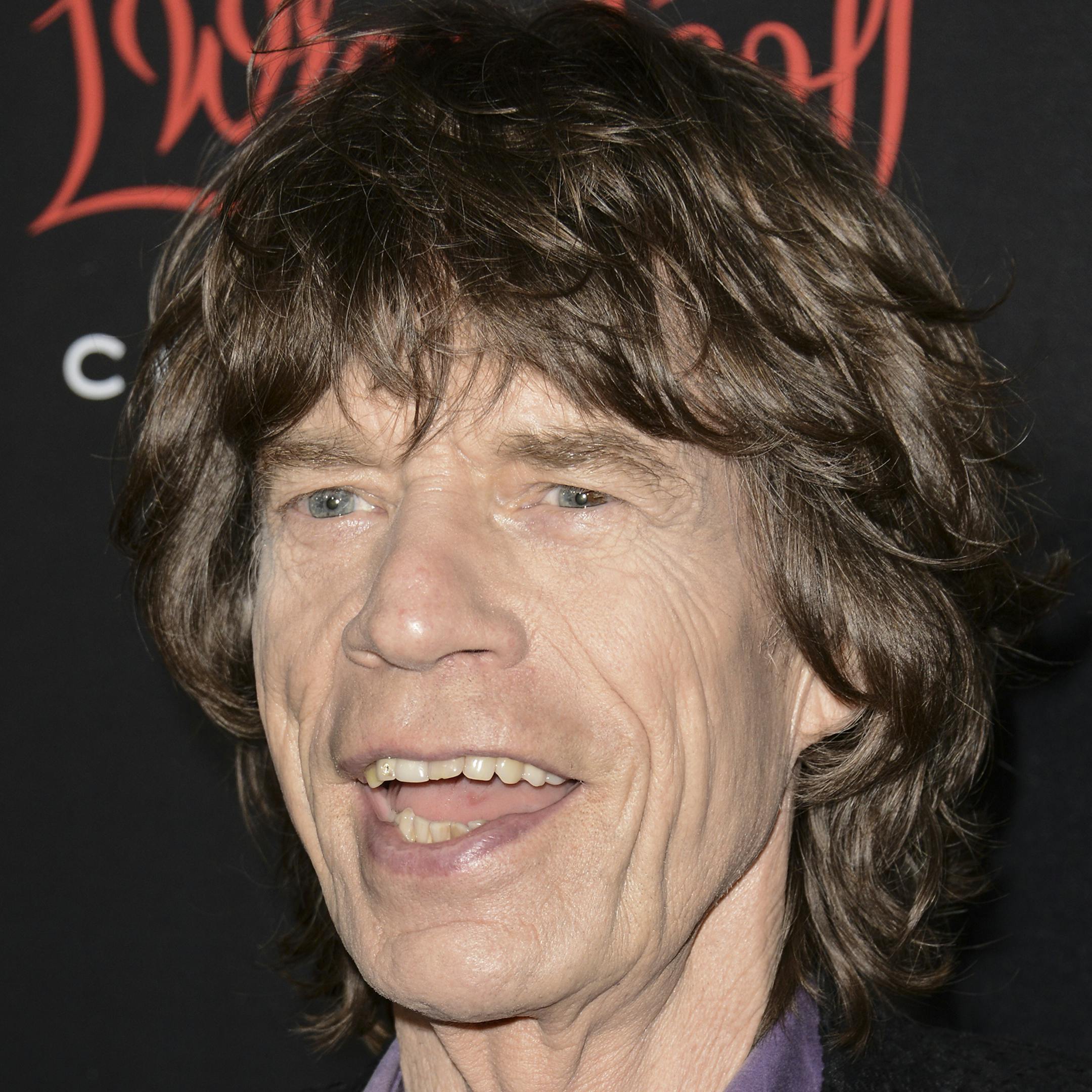 Singer Mick Jagger arrives at the Banana Republic L'Wren Scott Collection launch party at the Chateau Marmont on Tuesday, Nov. 19, 2013 in West Hollywood, Calif. (Photo by Dan Steinberg/Invision/AP)