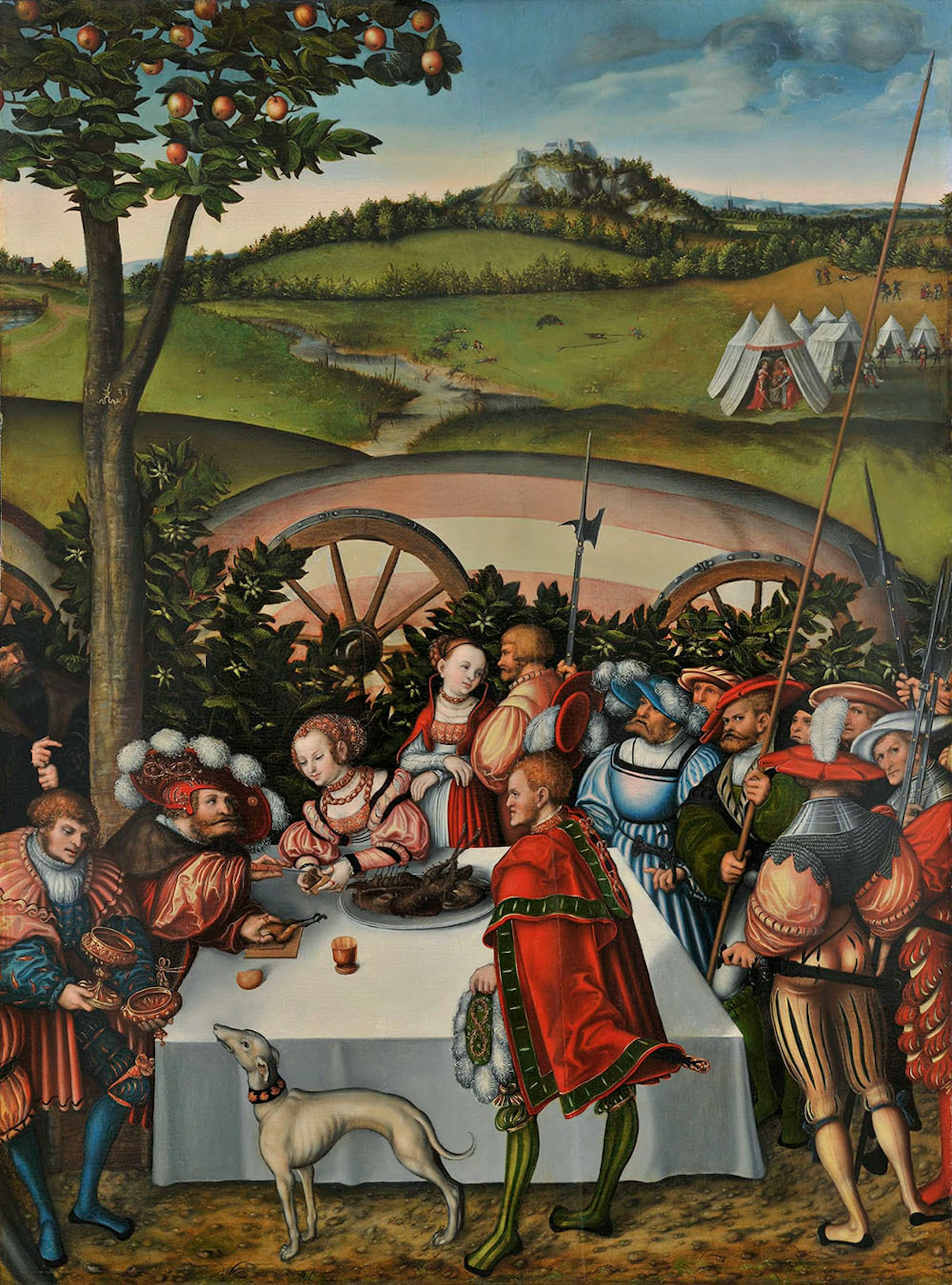 Lucas Cranach the Elder, Judith at the Table of Holophernes, 1531; © Foundation Schloss Friedenstein Gotha.