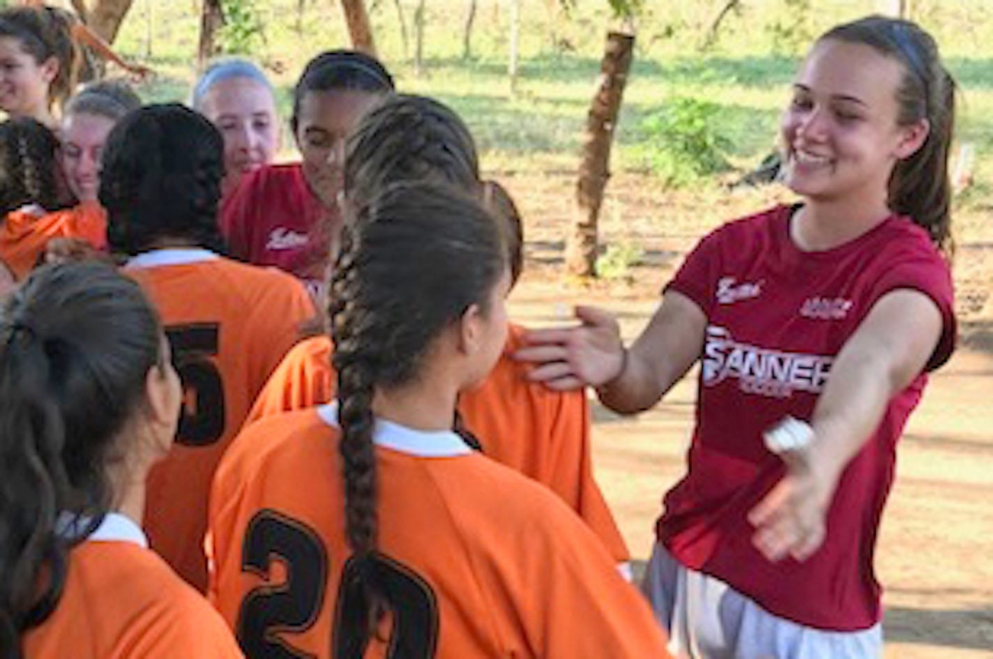 Isla Horscroft of Chanhassen lead a soccer clinic for girl in San Carlos, Nicaragua, this past January. The project toward earning her Girl Scouts Gold Award ? cq ? &#xf3; with the help of a grant from the Ann Bancroft Foundation. ? cq ? The foundation, created by the Mendota Heights-raised polar explorer, provides funding to Minnesota girls to achieve their goals and gain confidence to take on leadership positions.