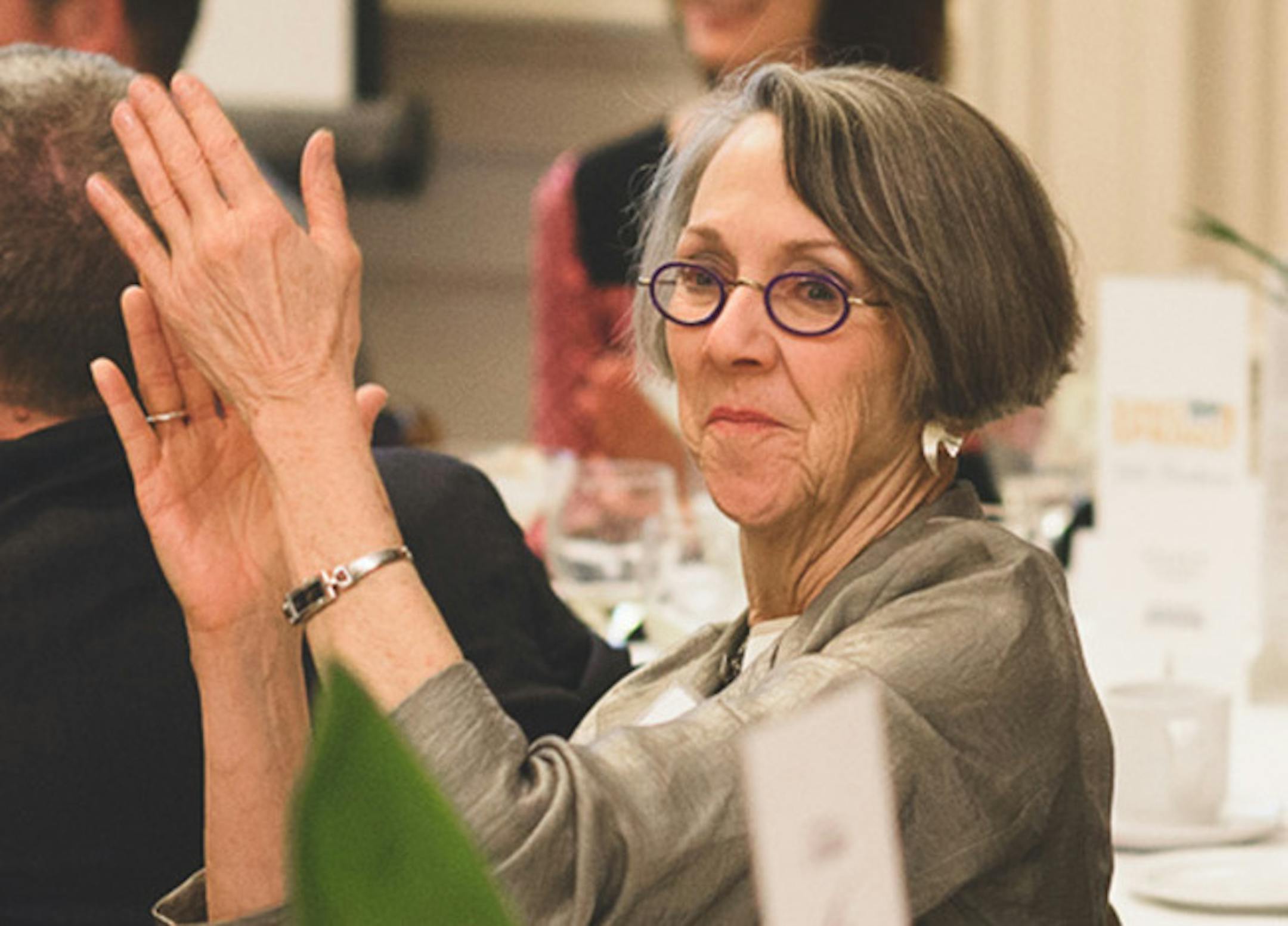 credit: Tandem Tree Photography Ordway Center CEO Patricia Mitchell at the Minnesota Boychoir "Sing Into Spring!" gala fundraiser at 3/17 on Rice Park Event Center in downtown St. Paul.