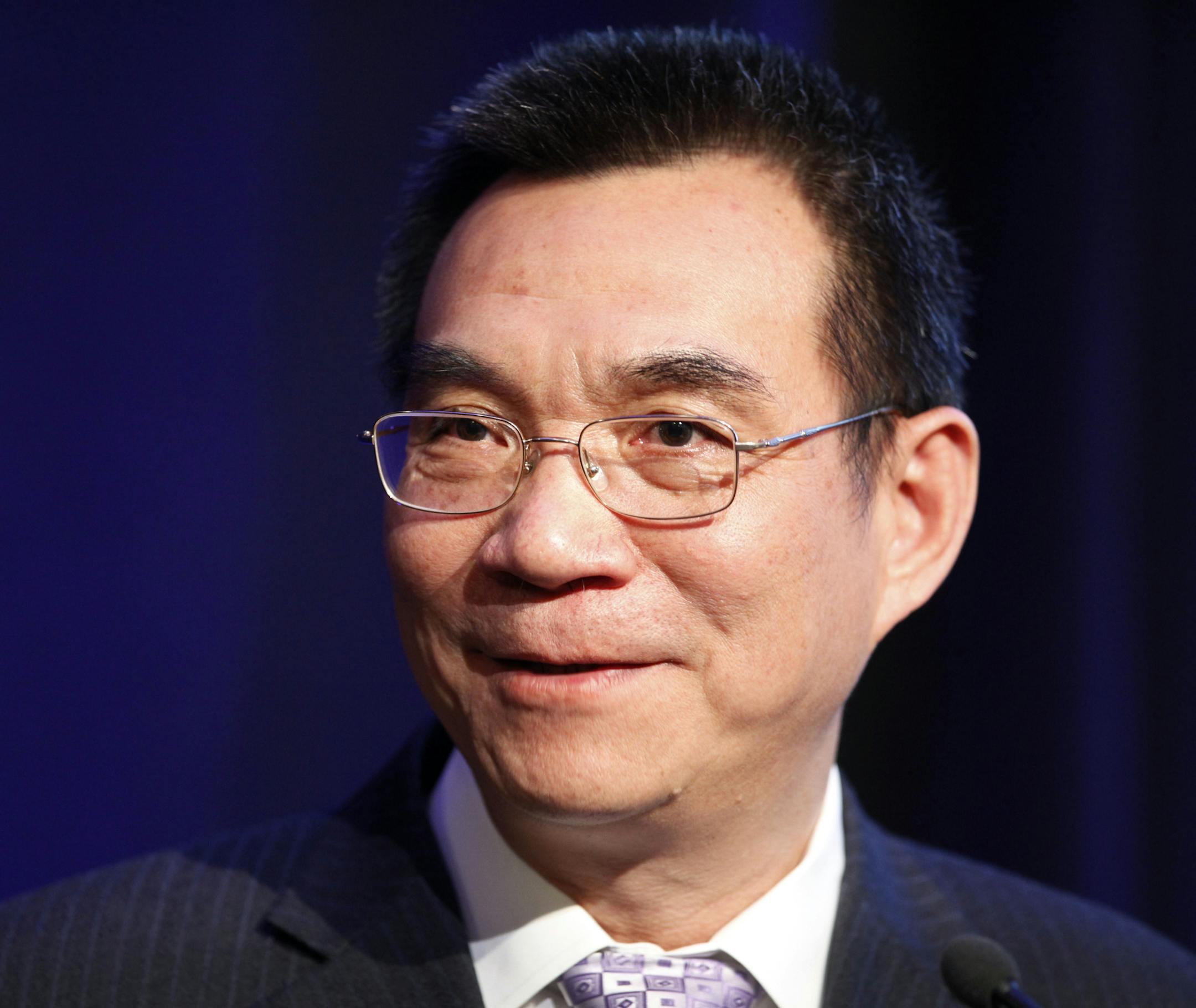 Justin Yifu Lin, World Bank chief economist, speaks about China's economy in 2010, at the New York Stock Exchange, Thursday, Jan. 7, 2010. The forum was sponsored by the National Committee on United States - China Relations. (AP Photo/Mark Lennihan) ORG XMIT: NYML402