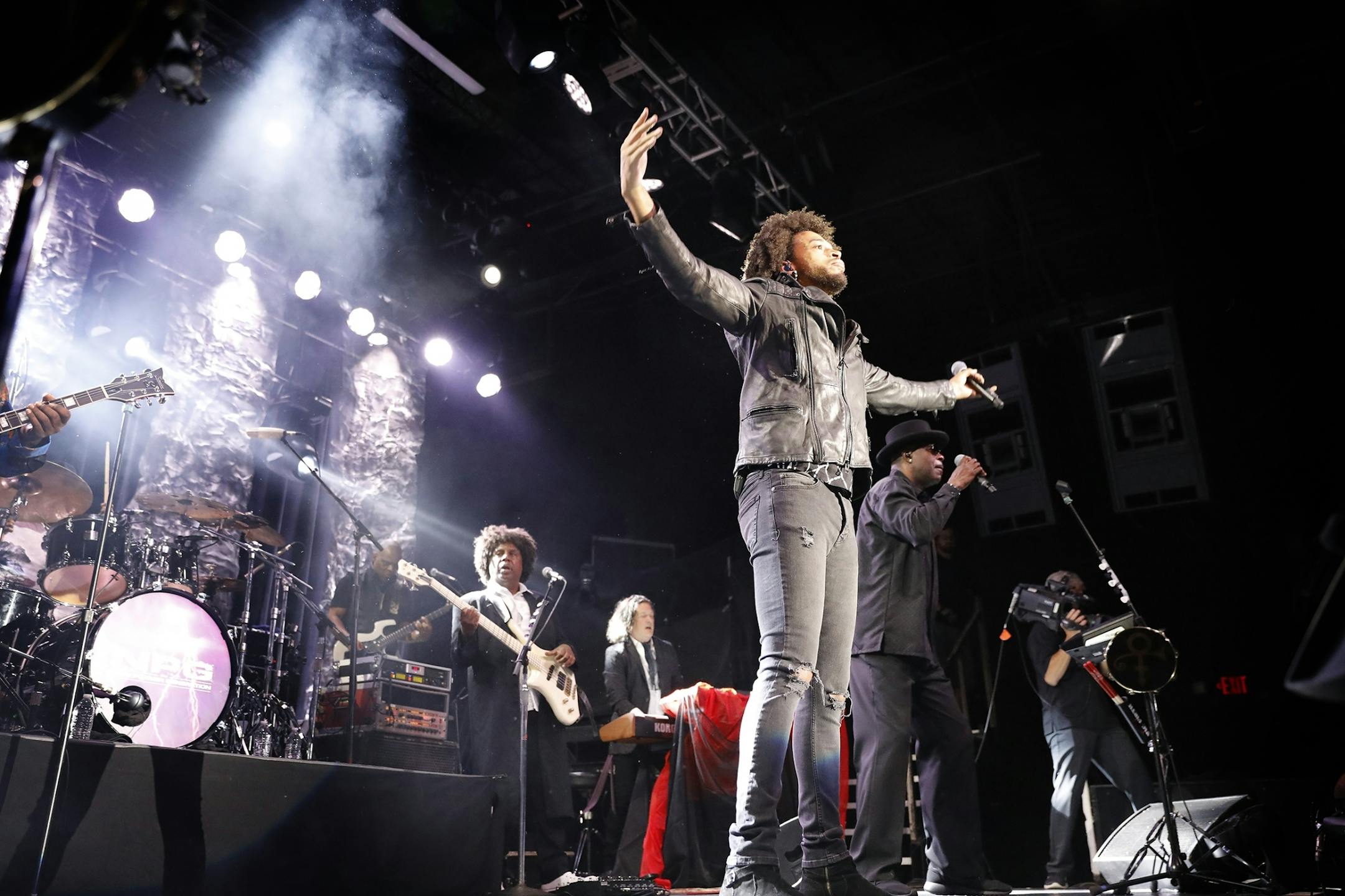 MacKenzie sings lead vocals during the New Power Generation show.