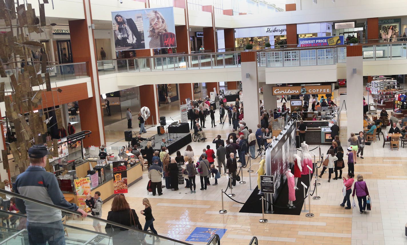 Marty Rud, the first manager of Southdale Center, address people gathered at the Southdale 60th anniversary party Saturday, Oct. 8, 2016, in Edina, MN.](DAVID JOLES/STARTRIBUNE)djoles@startribune.com Southdale, the country's first fully-enclosed mall, celebrated its 60th anniversary Oct. 8.** Marty Rud,cq