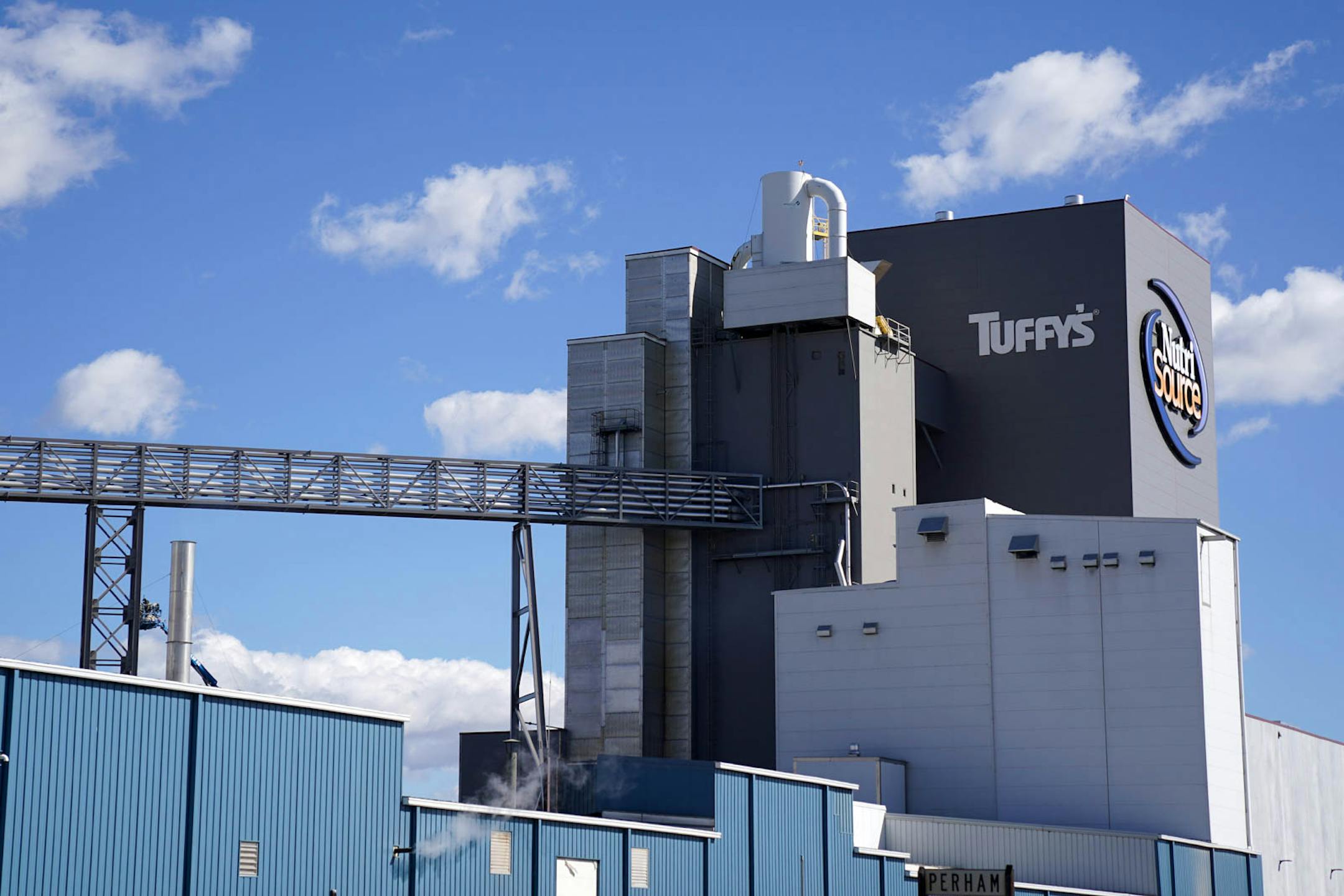The Tuffy's Nutri Source factory is a prominent fixture in Perham; along with the local creamery, they employ a large number of Perham's residents.
