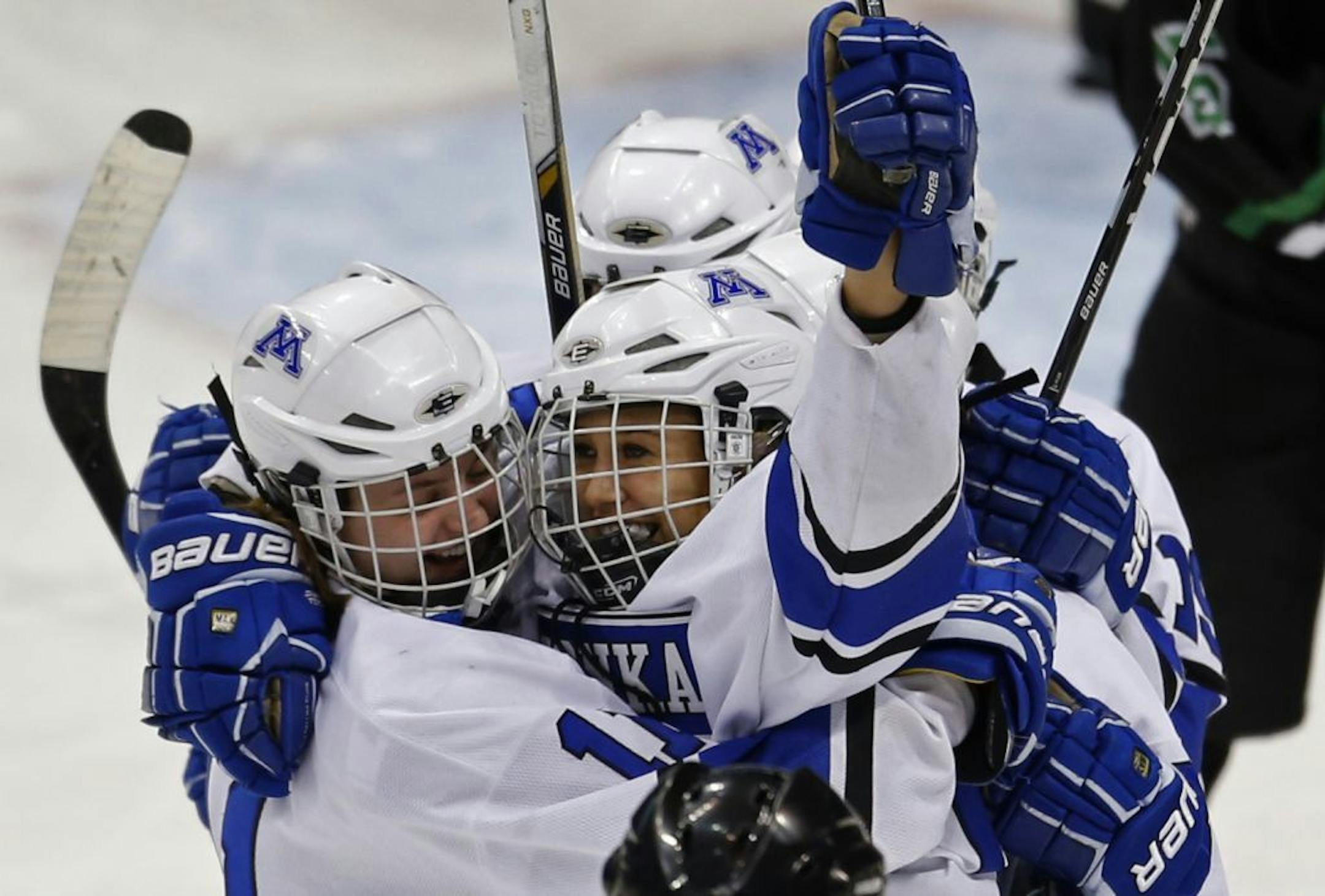 Minnetonka celebrated its first goal by Darby Flatley.