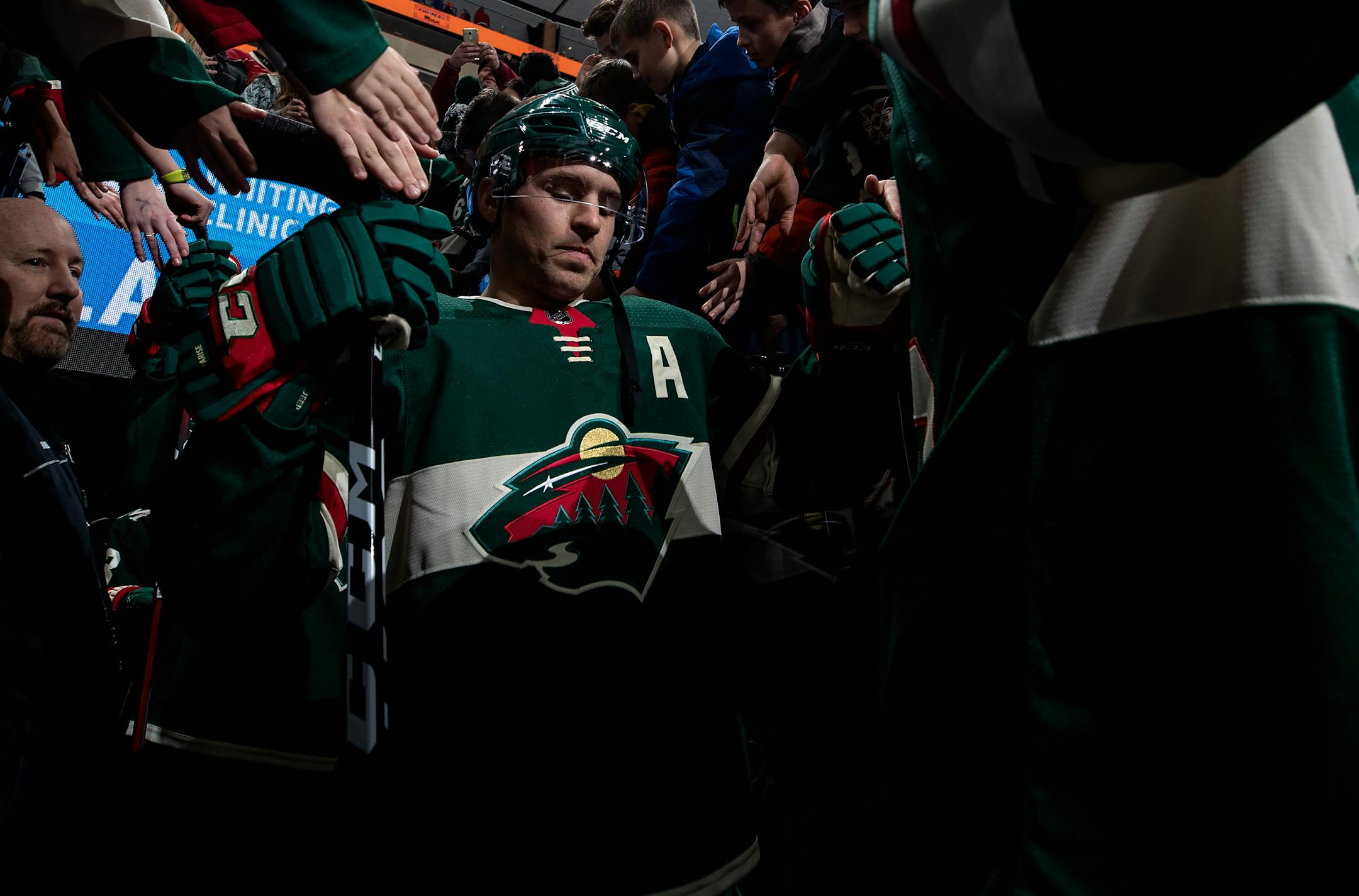 Zach Parise during the pregame warm ups. Parise is playing for the first time this season after missing 39 games due to an injury. ] CARLOS GONZALEZ � cgonzalez@startribune.com - January 2, 2018, St. Paul, MN, Xcel Energy Center, NHL, Hockey, Minnesota Wild vs. Florida Panthers
