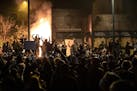 The Minneapolis Third Police Precinct state was set on fire during a third night of protests following the death of George Floyd while in Minneapolis 