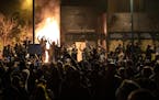 The Minneapolis Third Police Precinct state was set on fire during a third night of protests following the death of George Floyd while in Minneapolis 
