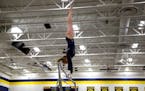 Mahtomedi senior Kasey Lenarz posted a 38.3 all-around score on Saturday to win the Mahtomedi Invitational, highlighted by a school record 9.75 mark i