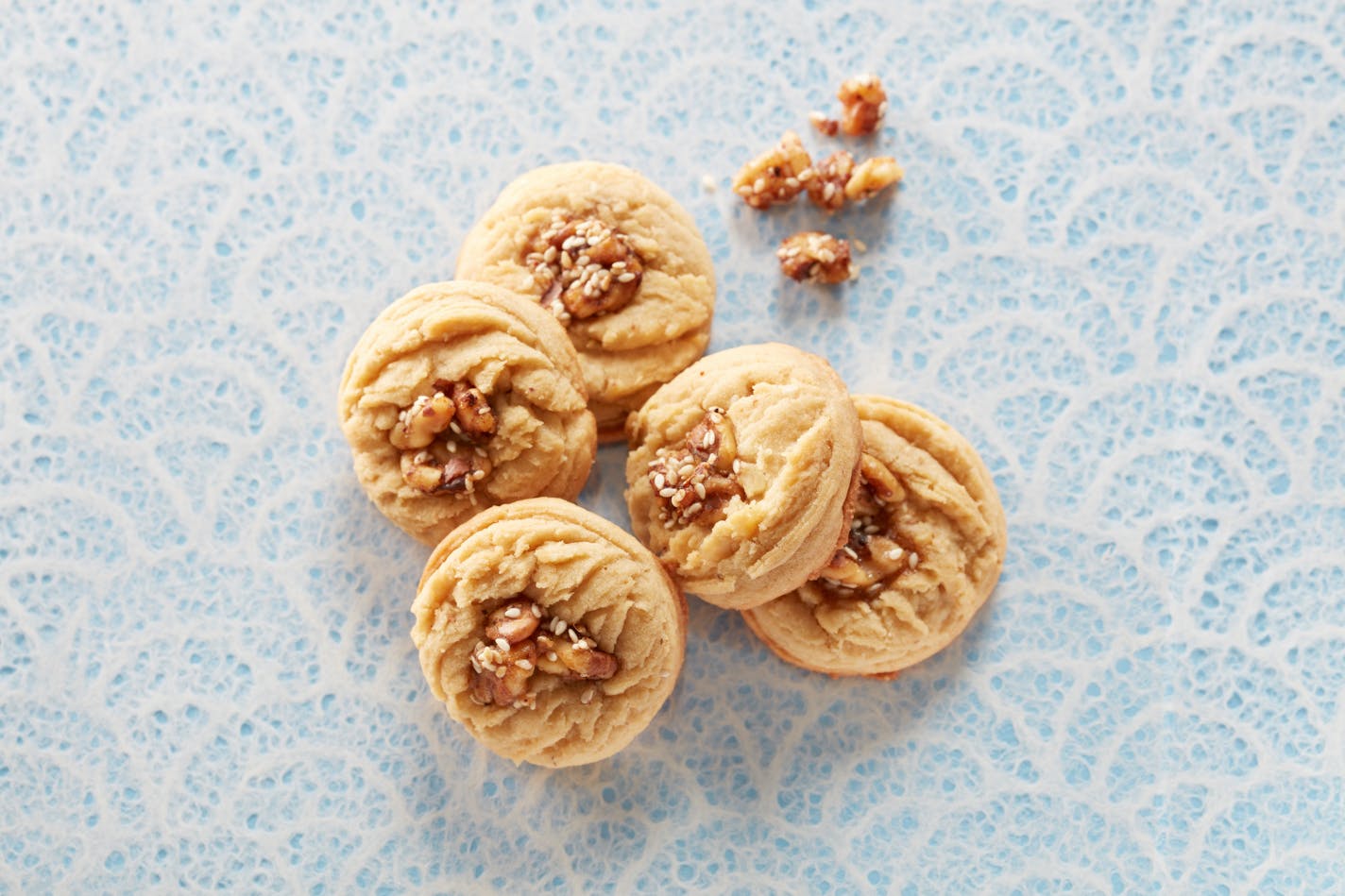 2022 Star Tribune Holiday Cookie Contest winner. Maple-Roasted Walnut Delights from Stephanie Steinwedel of Minneapolisl. Photo by Dennis Becker, food styling by Lisa Golden Schroeder.