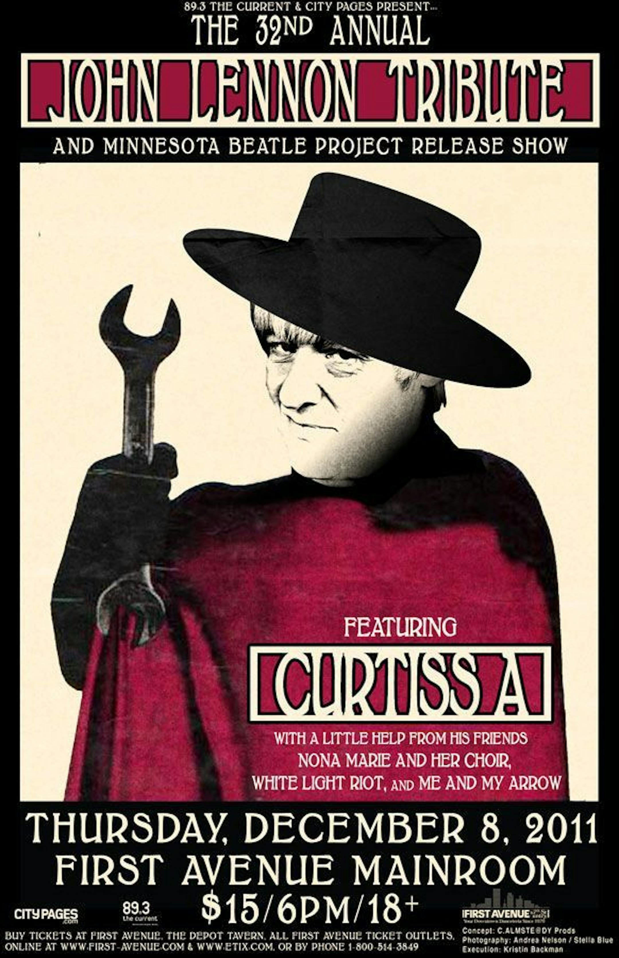 Poster for Curtiss A's Lennon tribute