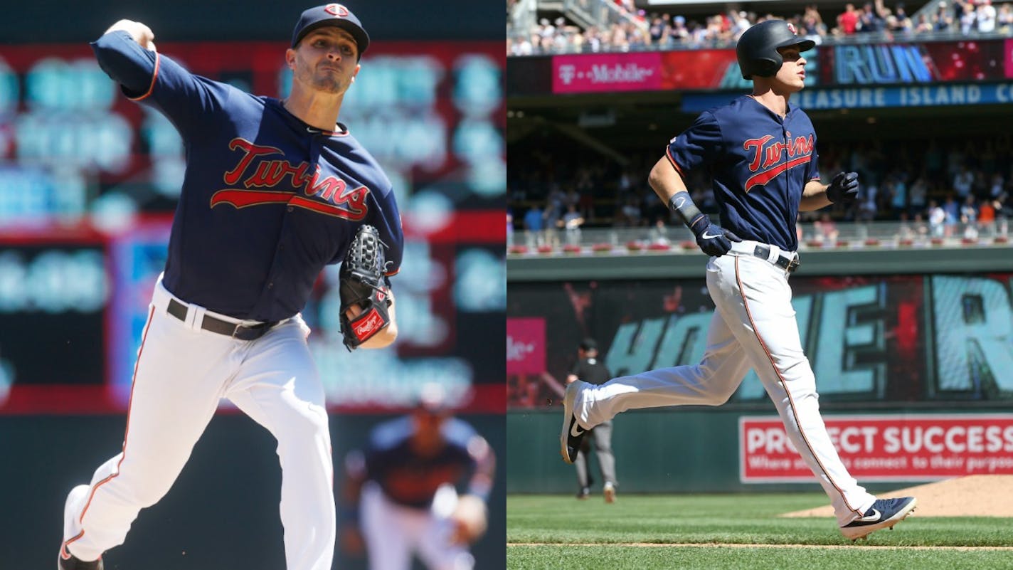 Starter Jake Odorizzi, left, and right fielder Max Kepler contributed to the Twins' 7-0 victory over the White Sox on Sunday despite feeling under the weather.