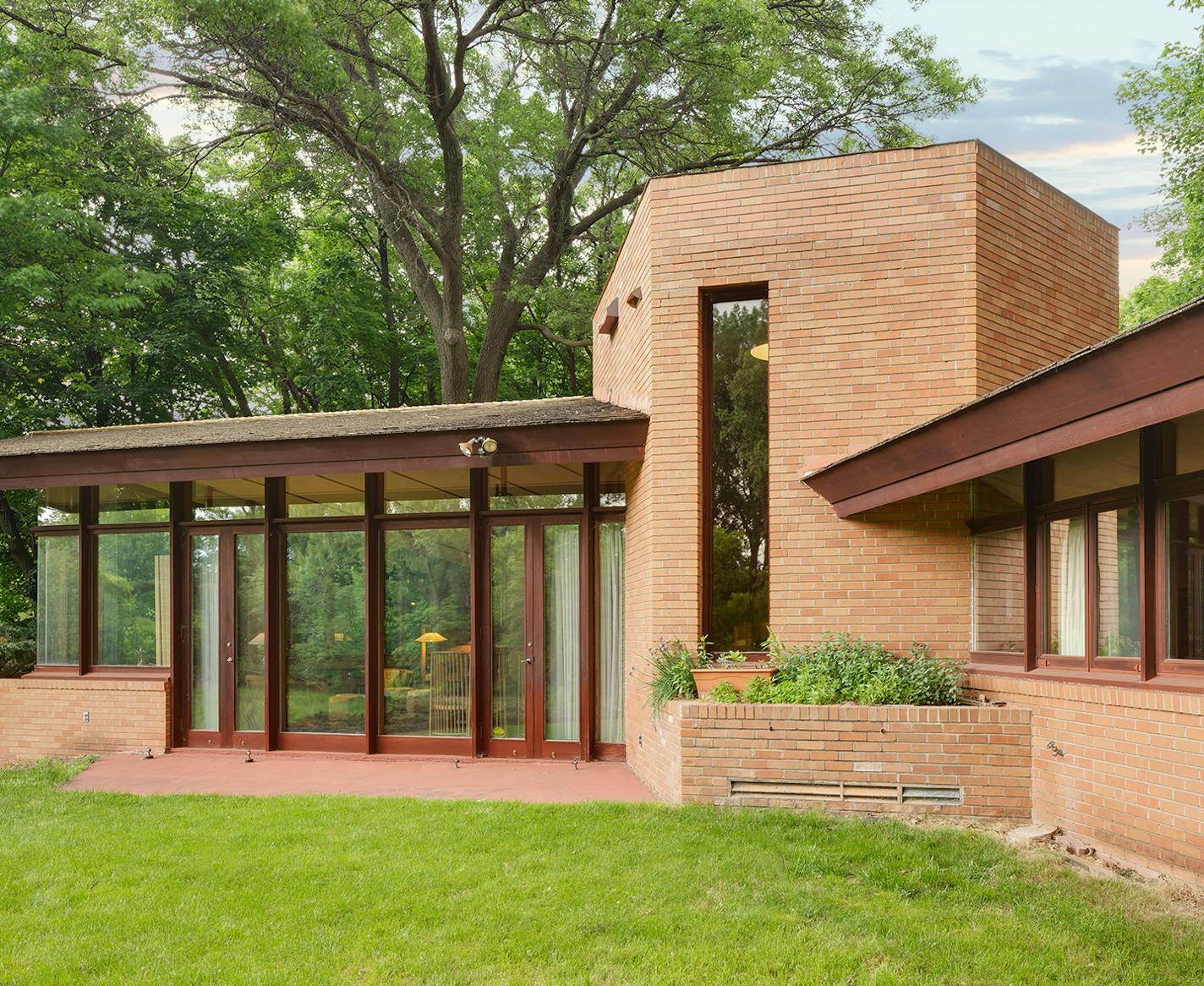 This rare Frank Lloyd Wright house in St. Louis Park &#xf1; just one of a dozen Wright houses currently on the market nationwide - is on the market for $1.495 million. Photos by LANDMARK courtesy of the Berg Larsen Group of Coldwell Banker Burnet