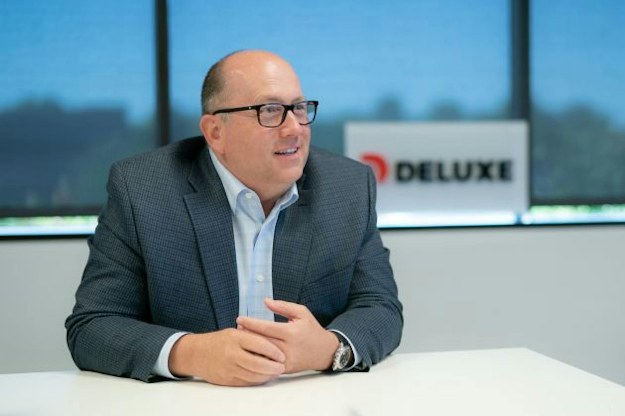 Deluxe Corp president and CEO Barry McCarthy at the company's Shoreview, Minnesota headquarters.    ] GLEN STUBBE • glen.stubbe@startribune.com   Monday, September 23, 2019