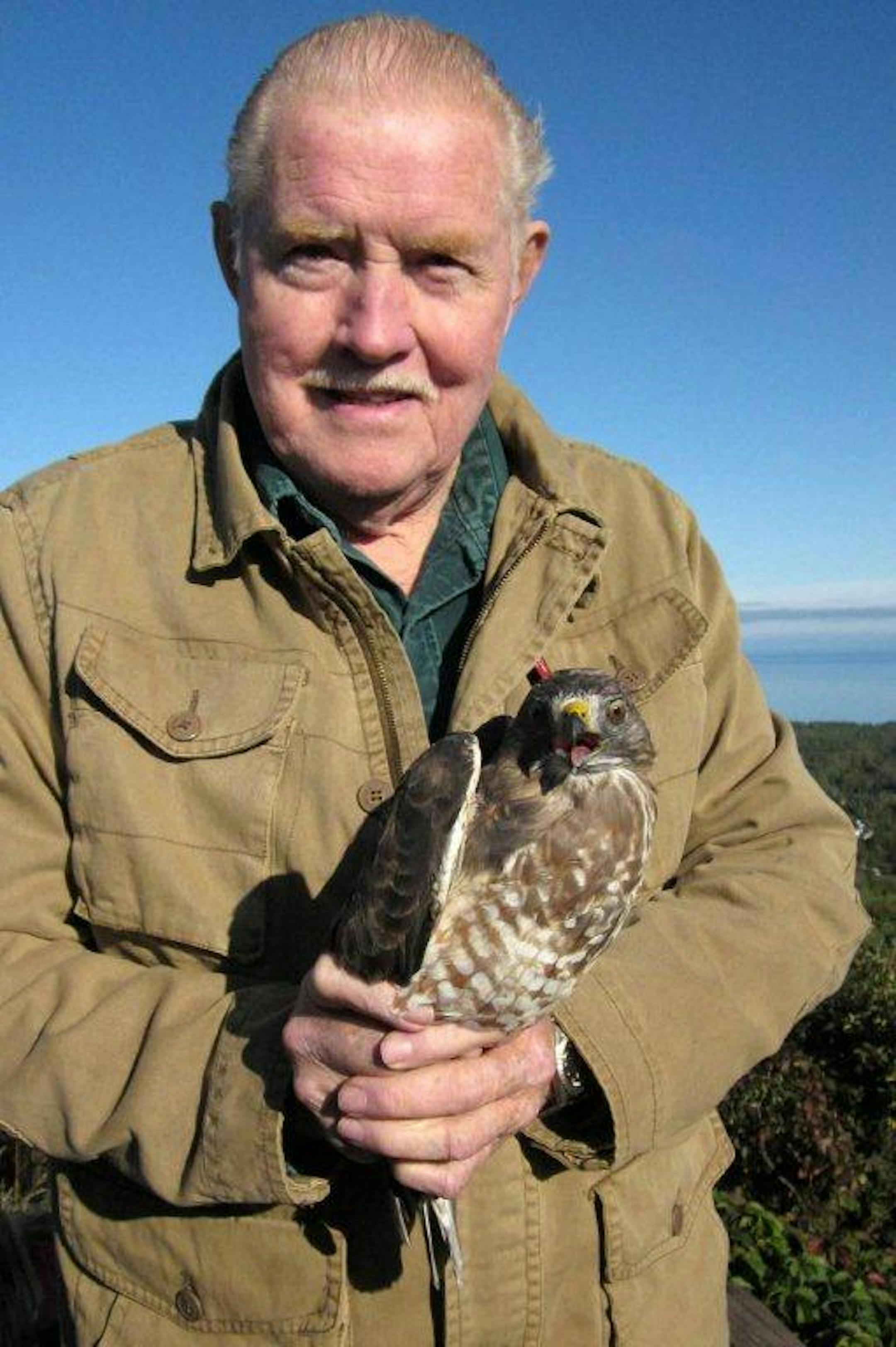 The Hawk releasing a Hawk on his 70th birthday