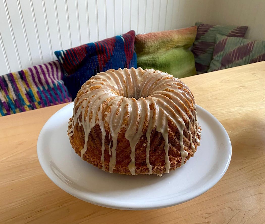 The recipe for Cinnamon Swirl Bundt Cake is close to one the author’s mother would make.