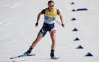 Jessie Diggins of the United States competes during the 10km women's interval start free race at the FIS Nordic World Ski Championships in Oberstdorf,