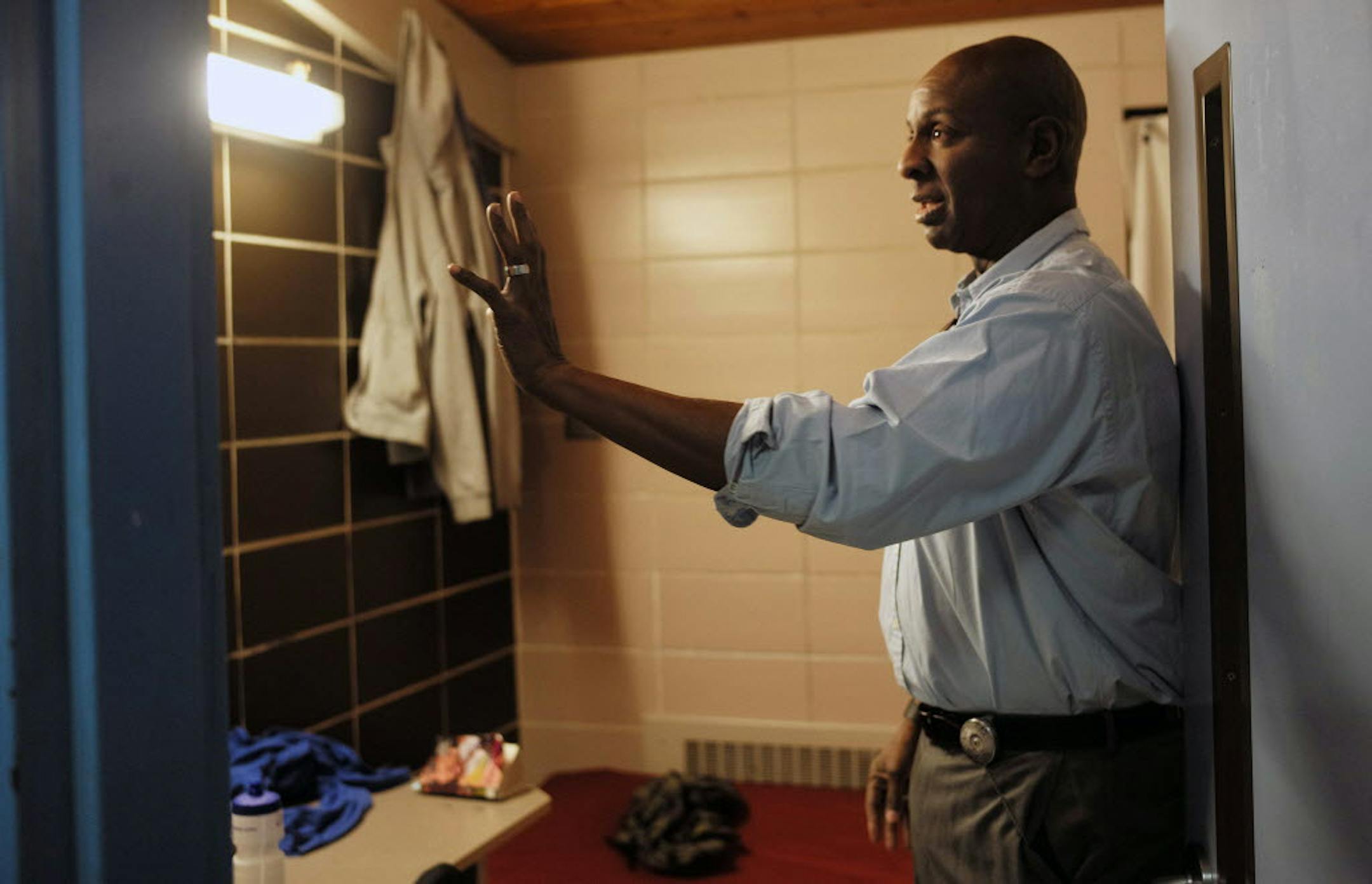 Hennepin and Ramsey counties are moving forward this year with plans to merge their residential home schools for juvenile offenders. Both facilities are aging and need significant renovations. Corrections officer Demitrius Brooks showed one of the boys' rooms at the Hennepin County Home School in January 2016.
