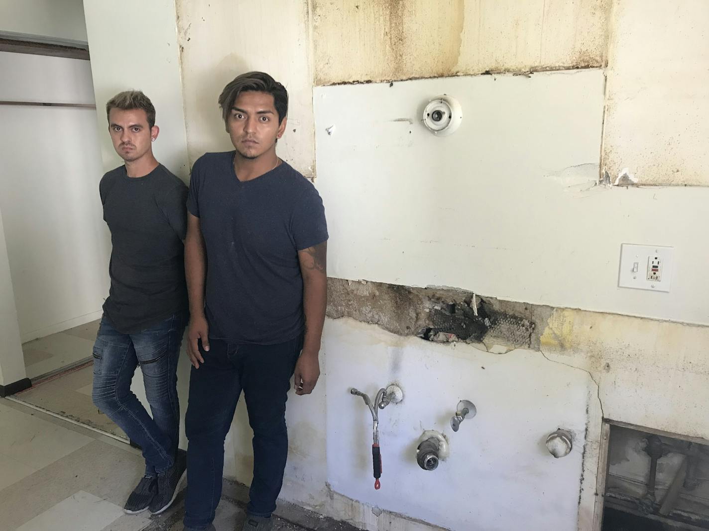 Santiago Garnica and Erick Flores stood in their bare south Minneapolis apartment. Stephen Frenz&#x2019;s workers tore out appliances including the kitchen sink, and threw away all the belongings of the two men and Flores&#x2019; mother.