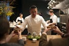 After telling the story of the first course's origin, Demi Owner/Chef Gavin Kaysen handed bowls of bacon, pea, and mint broth to patrons Wednesday nig