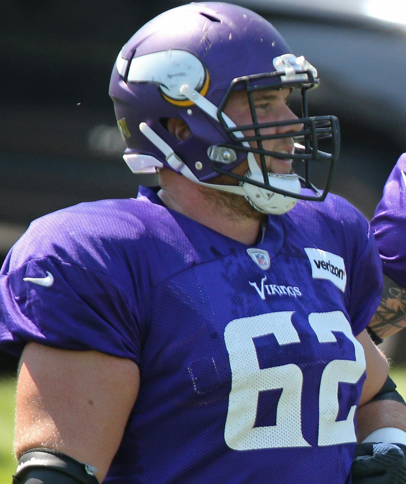 Nick Easton will take Alex Boone's spot at left guard.