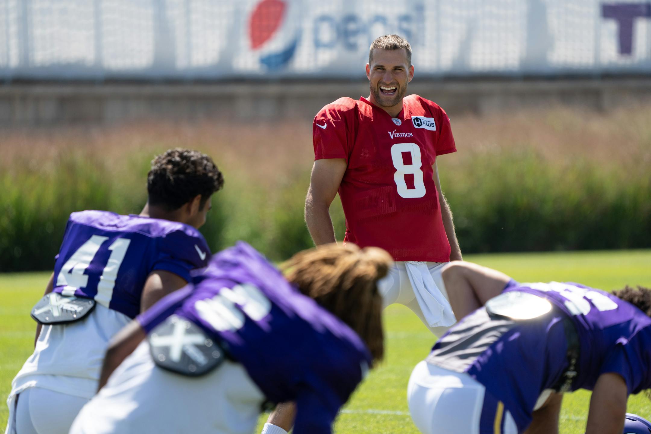 Vikings quarterback Kirk Cousins during Vikings Training Camp.