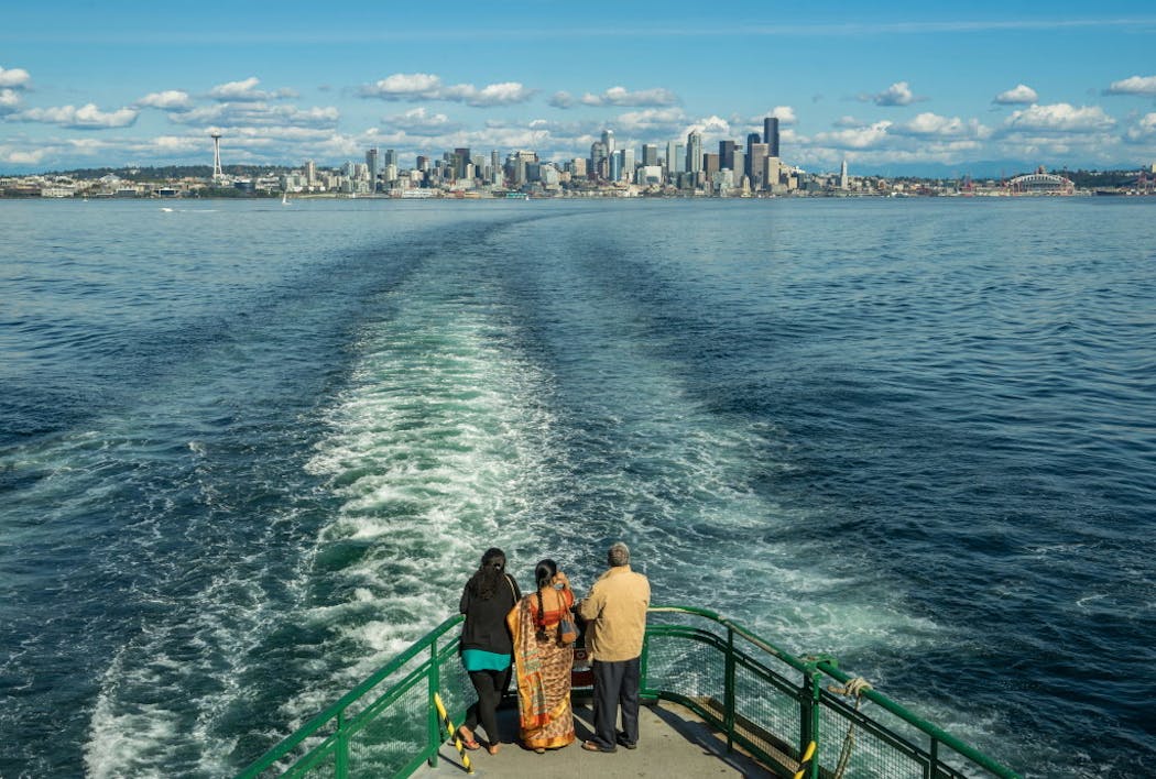 View from the Bainbridge Ferry in Seattle.
