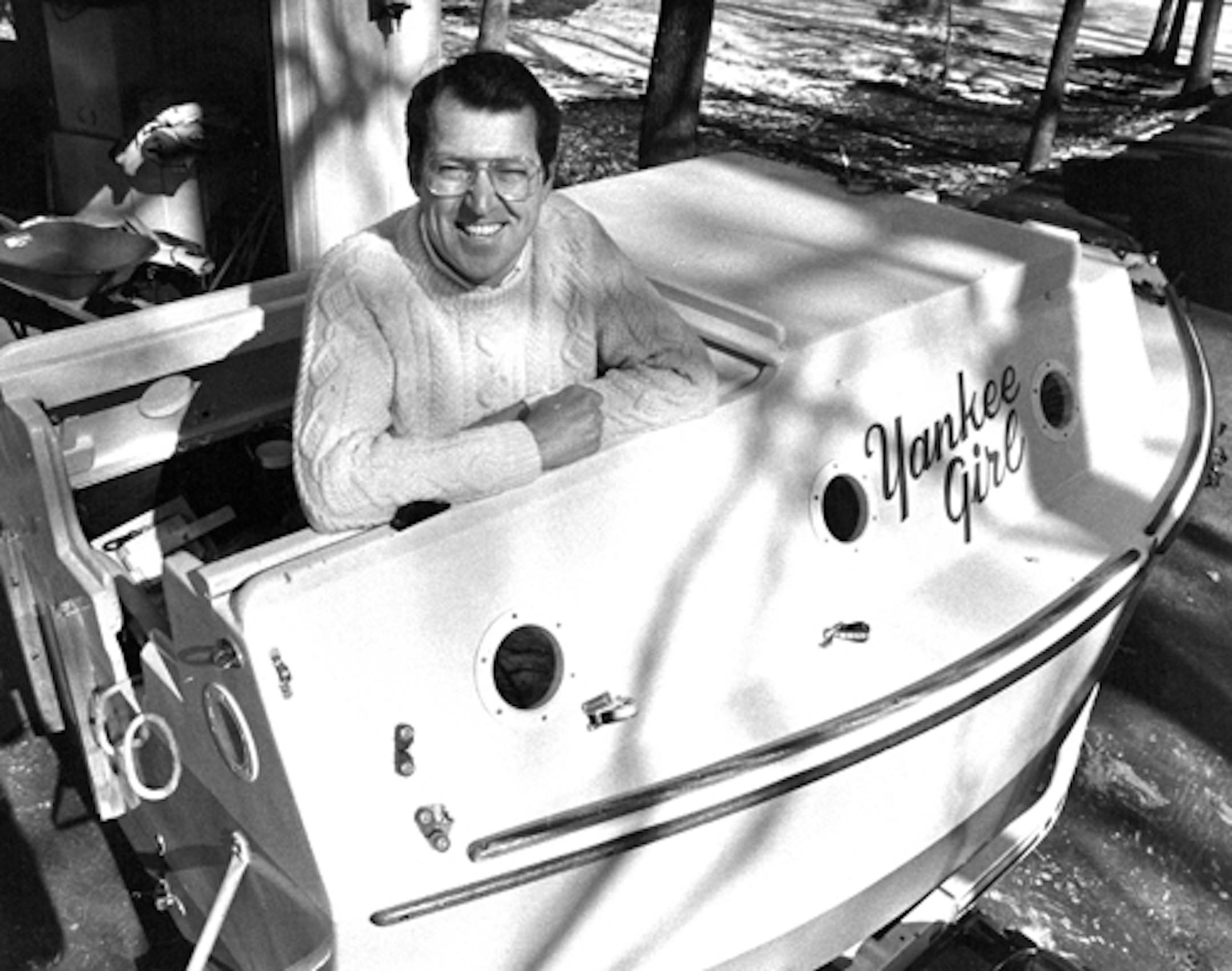 Gerry Spiess, back home with Yankee Girl after his Atlantic crossing.