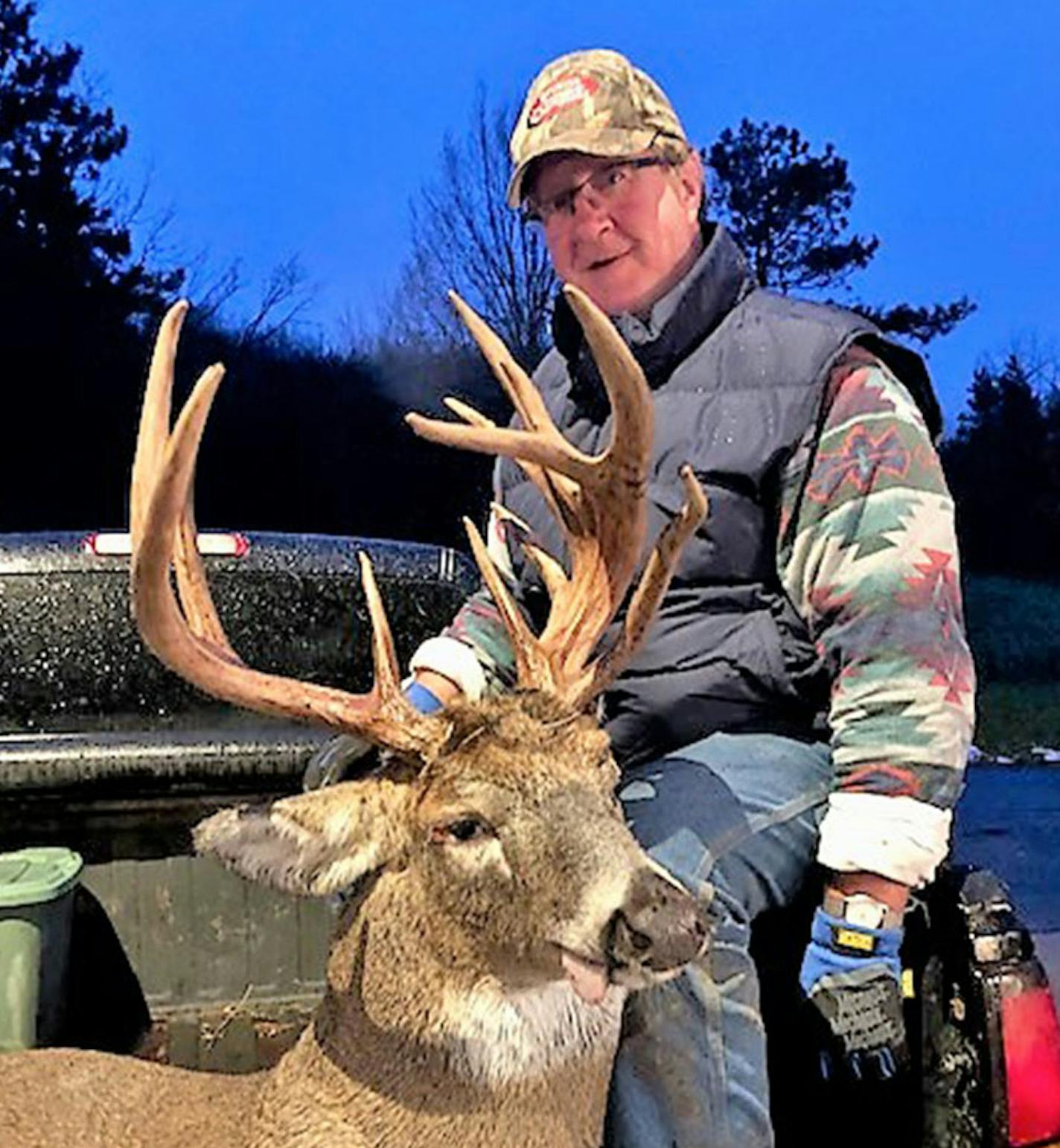 Randy Wedrickas of Red Wing waited more than 40 years to shoot a monster buck. He sits each year in the same deer stand located on his in-laws' family farm near Welch. On the first afternoon of the firearms deer season this year, his wish came true. This 14-point non-typical trophy buck -- weighing in at 230 pounds -- wandered in close and Randy shot him from 40 yards away.