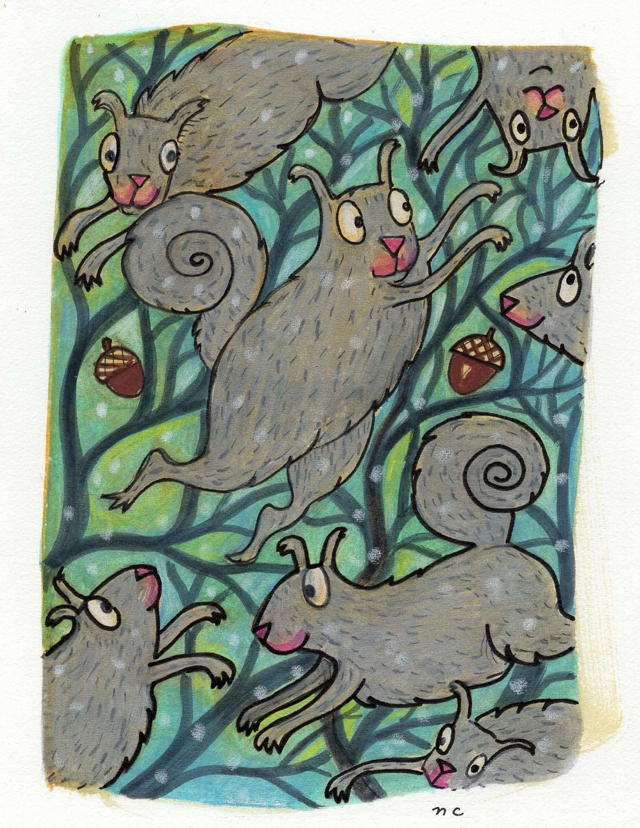 A digital "Doodle a Day" by Nancy Carlson.