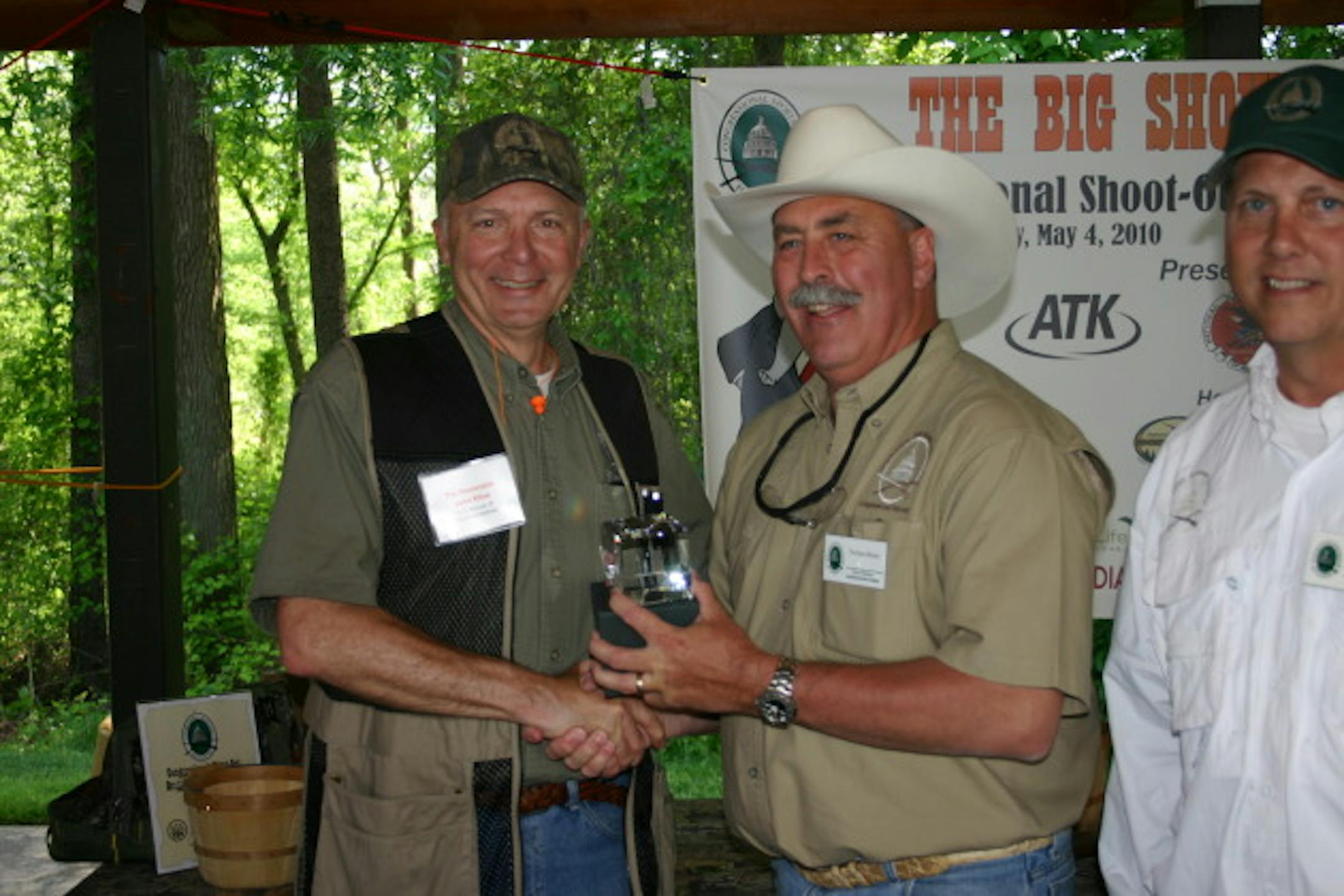 Kline, on left, at congressional target shoot