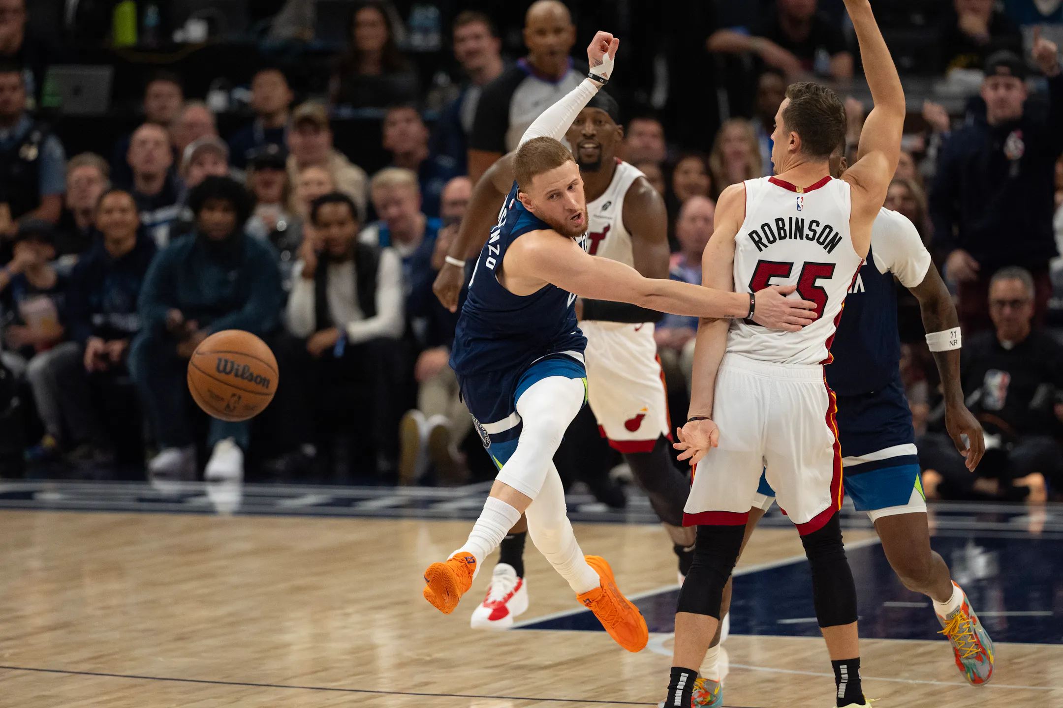 Wolf Fall Time Wolves fall at home 95-94 to Butler-less Heat and show it troubles them
