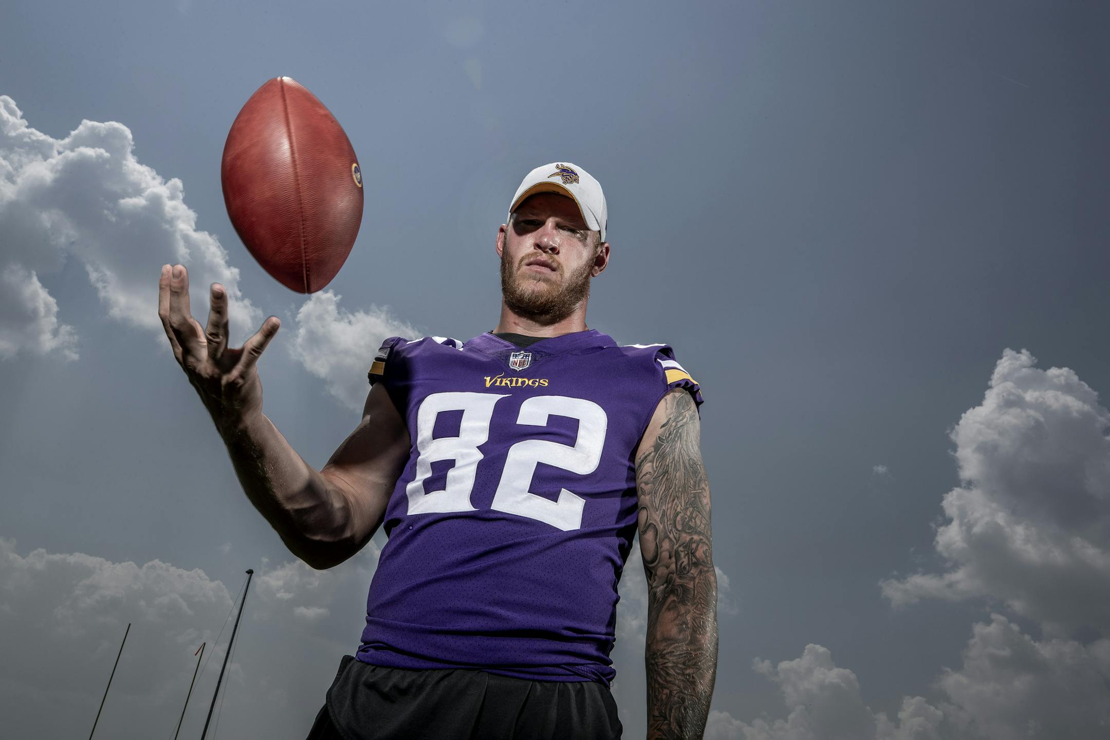 Minnesota Vikings tight end Kyle Rudolph. ] CARLOS GONZALEZ &#xef; cgonzalez@startribune.com &#xf1; August 8, 2018, Eagan, MN, Twin Cities Orthopedics Performance Center, Minnesota Vikings Training Camp,