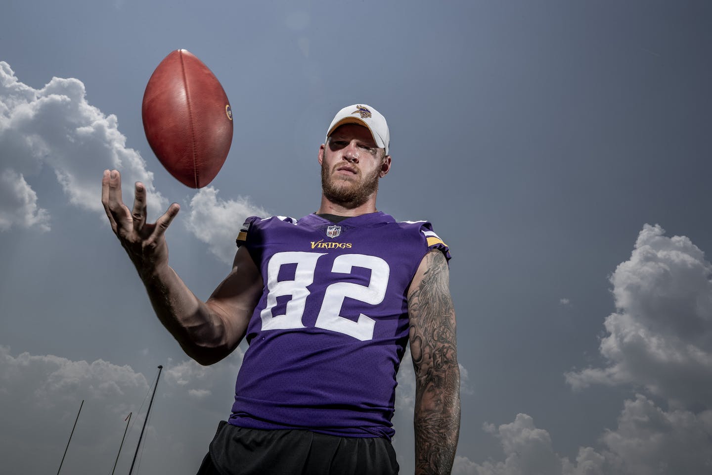 Minnesota Vikings tight end Kyle Rudolph. ] CARLOS GONZALEZ &#xef; cgonzalez@startribune.com &#xf1; August 8, 2018, Eagan, MN, Twin Cities Orthopedics Performance Center, Minnesota Vikings Training Camp,