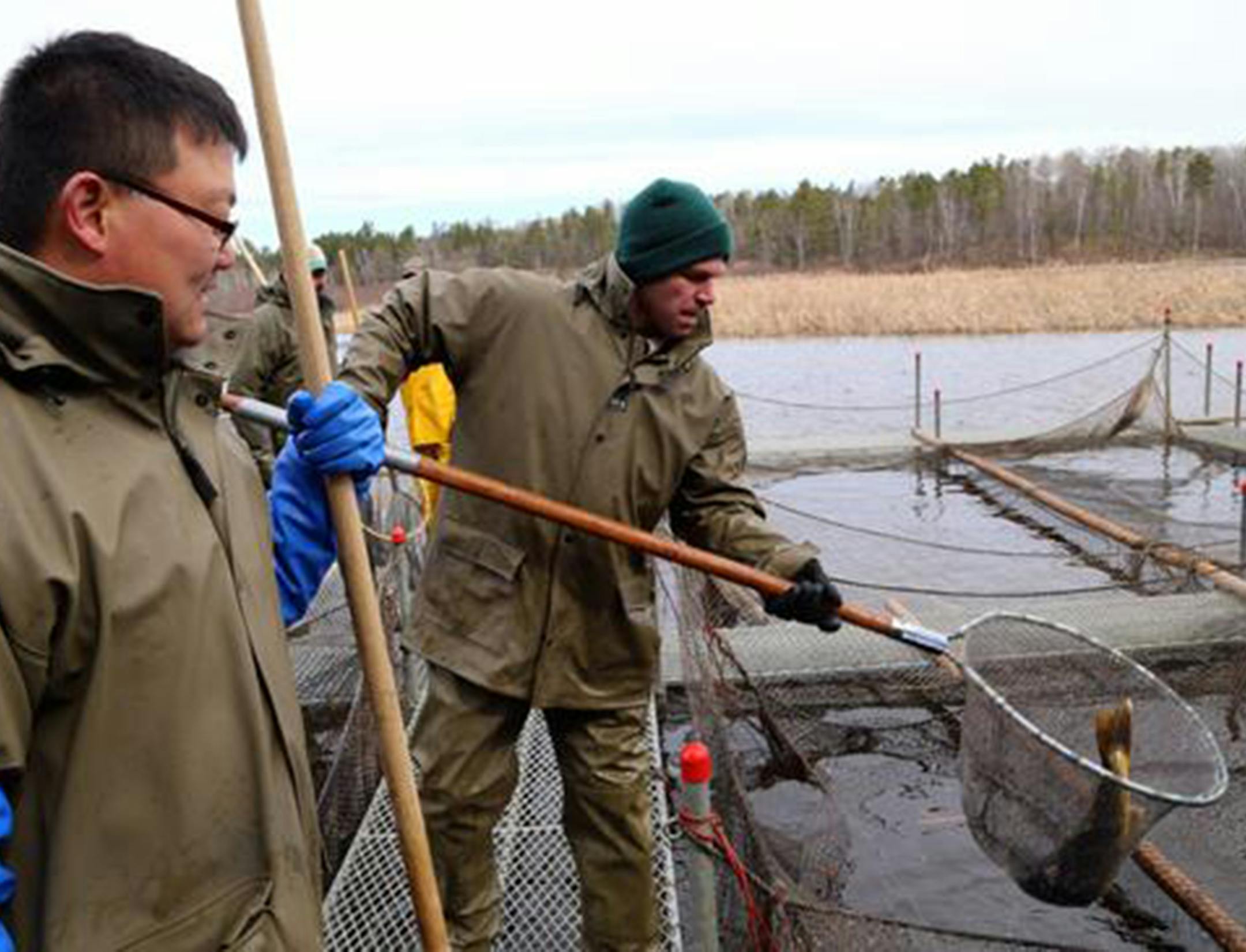 Marc Bacigalupi, left, is a DNR area fisheries supervisior.