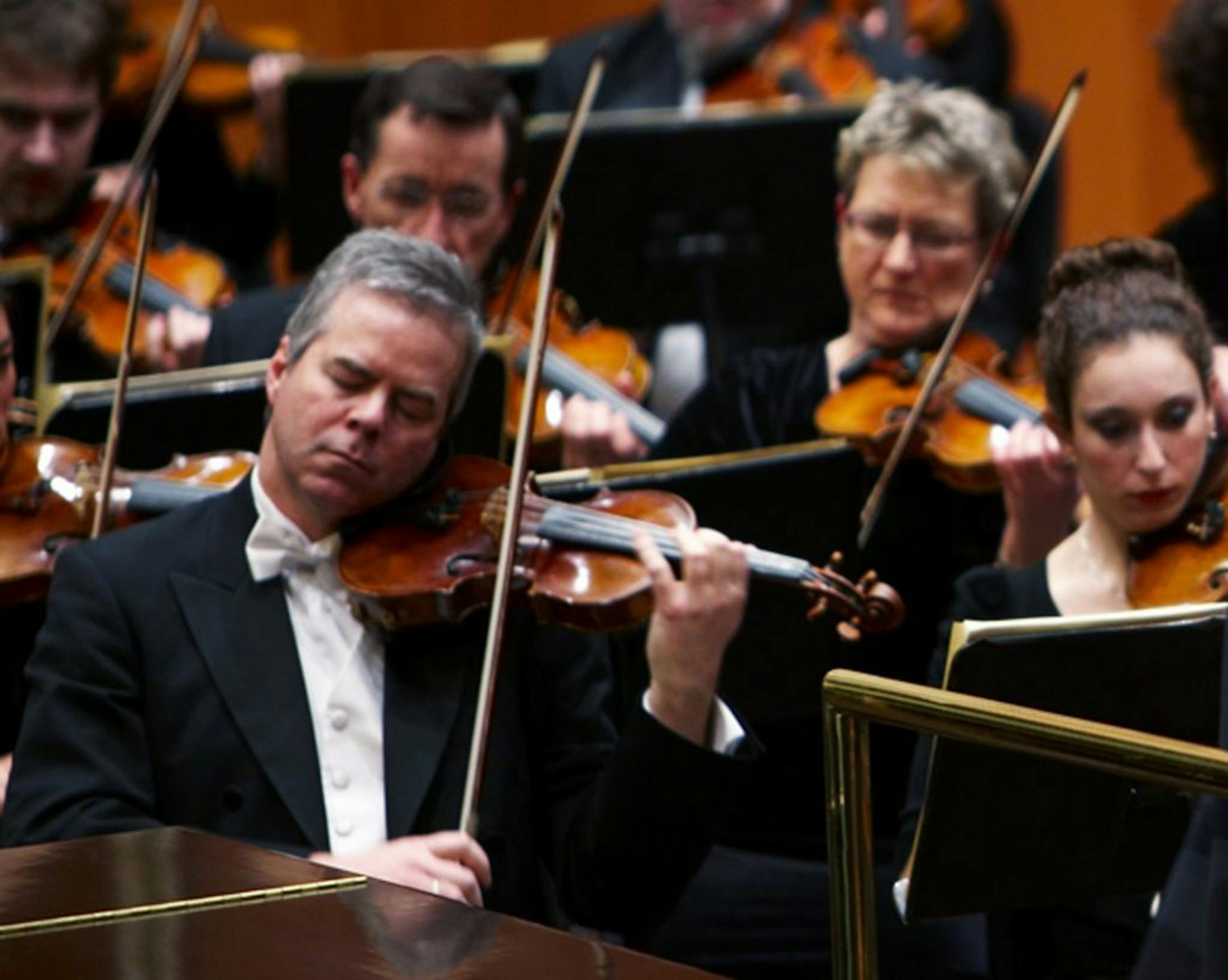 FILE -- Milwaukee Symphony Orchestra concertmaster Frank Almond plays a 300-year-old Stradivarius violin that was on loan to him during a concert in Milwaukee and which was stolen after a concert.